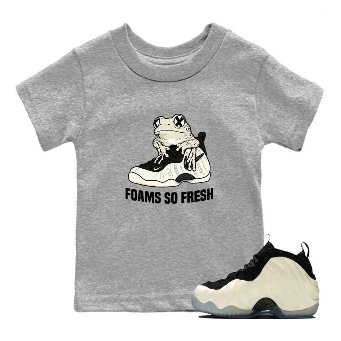 Sneaker Threads  Sneaker Tees To Match Air Foamposite One Pearl  Foams So Fresh Youth Graphic Tee Heather Grey 1. Perfect for Jordan releases 2025 colorways.