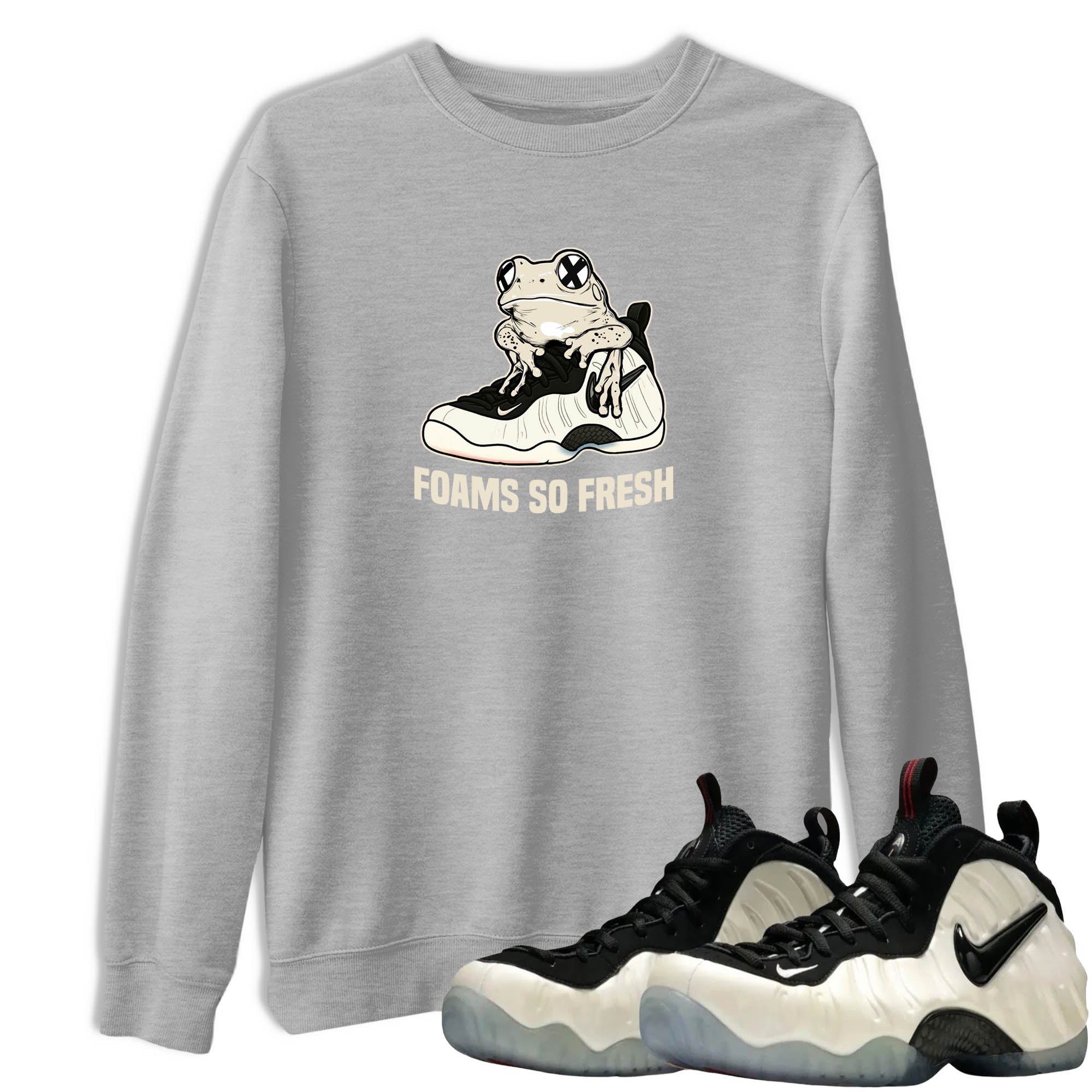 Sneaker Threads  Sneaker Tees To Match Air Foamposite One Pearl  Foams So Fresh Graphic Tee Heather Grey 1. Perfect for Jordan releases 2025 colorways.