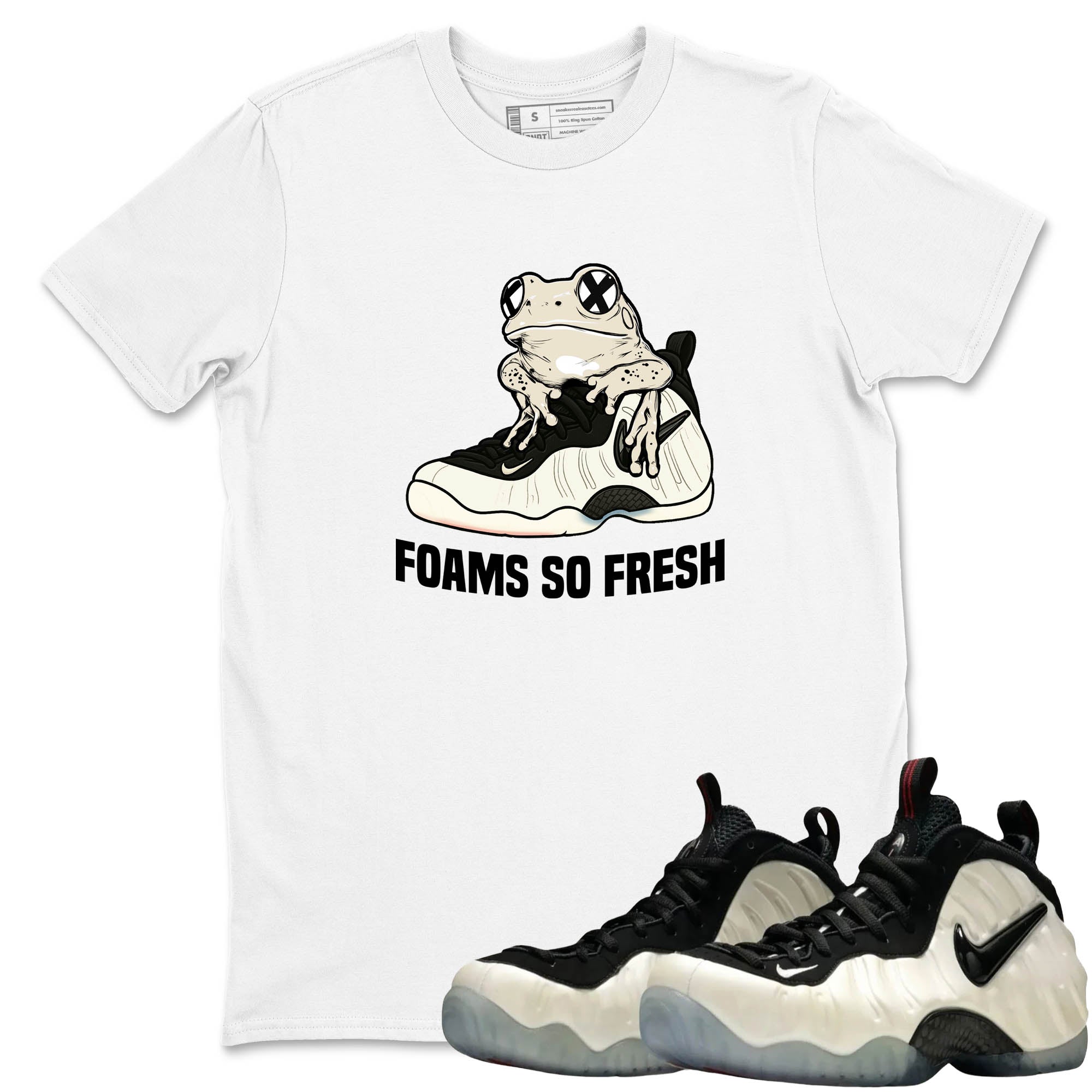 Sneaker Threads  Sneaker Tees To Match Air Foamposite One Pearl  Foams So Fresh Graphic Tee White 1. Perfect for Jordan releases 2025 colorways.