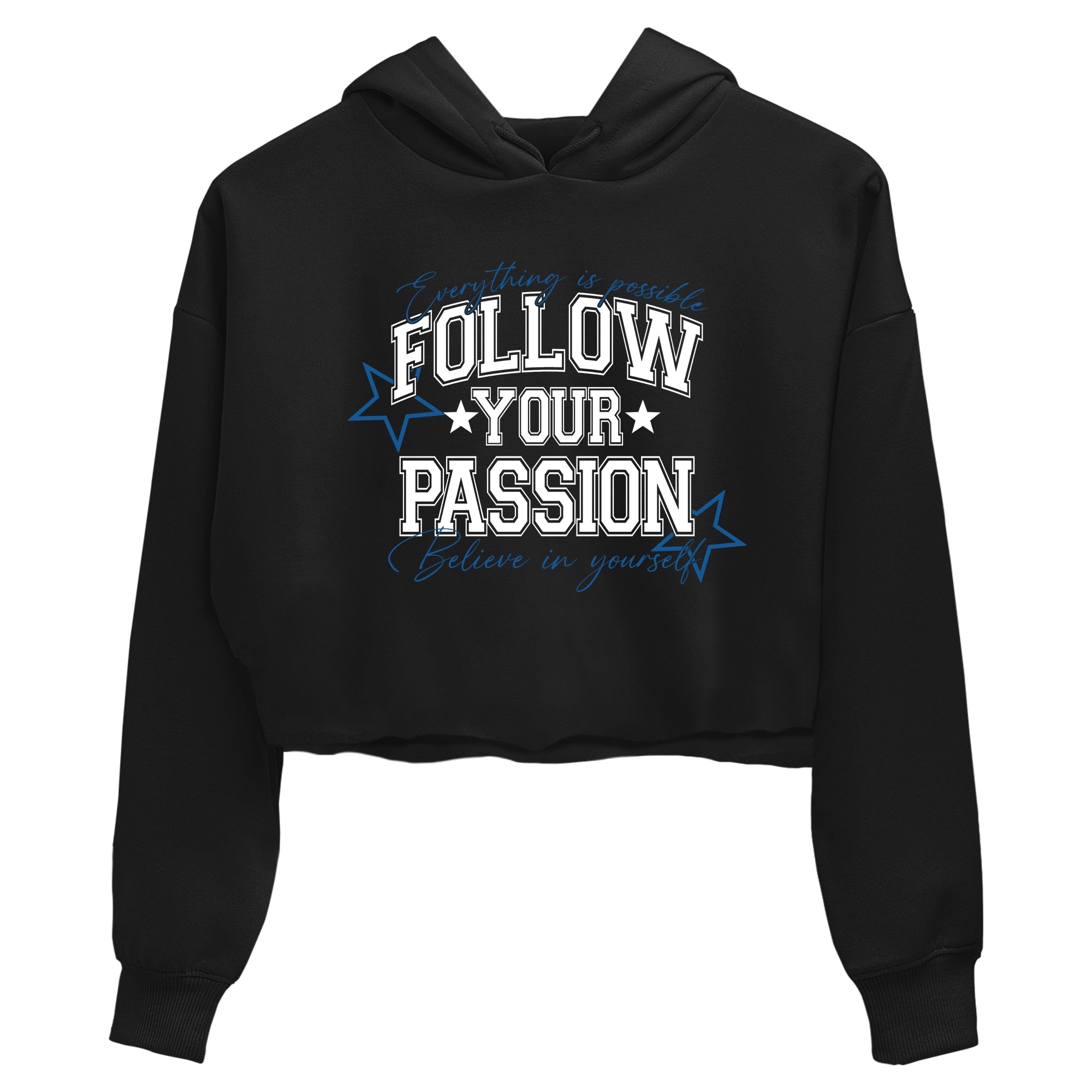 Sneaker match tees  Sneaker Tees To Match Air Jordan 1 Travis Scott Fragment Sneakers  Follow Your Passion Crop Graphic T-Shirt Black 2