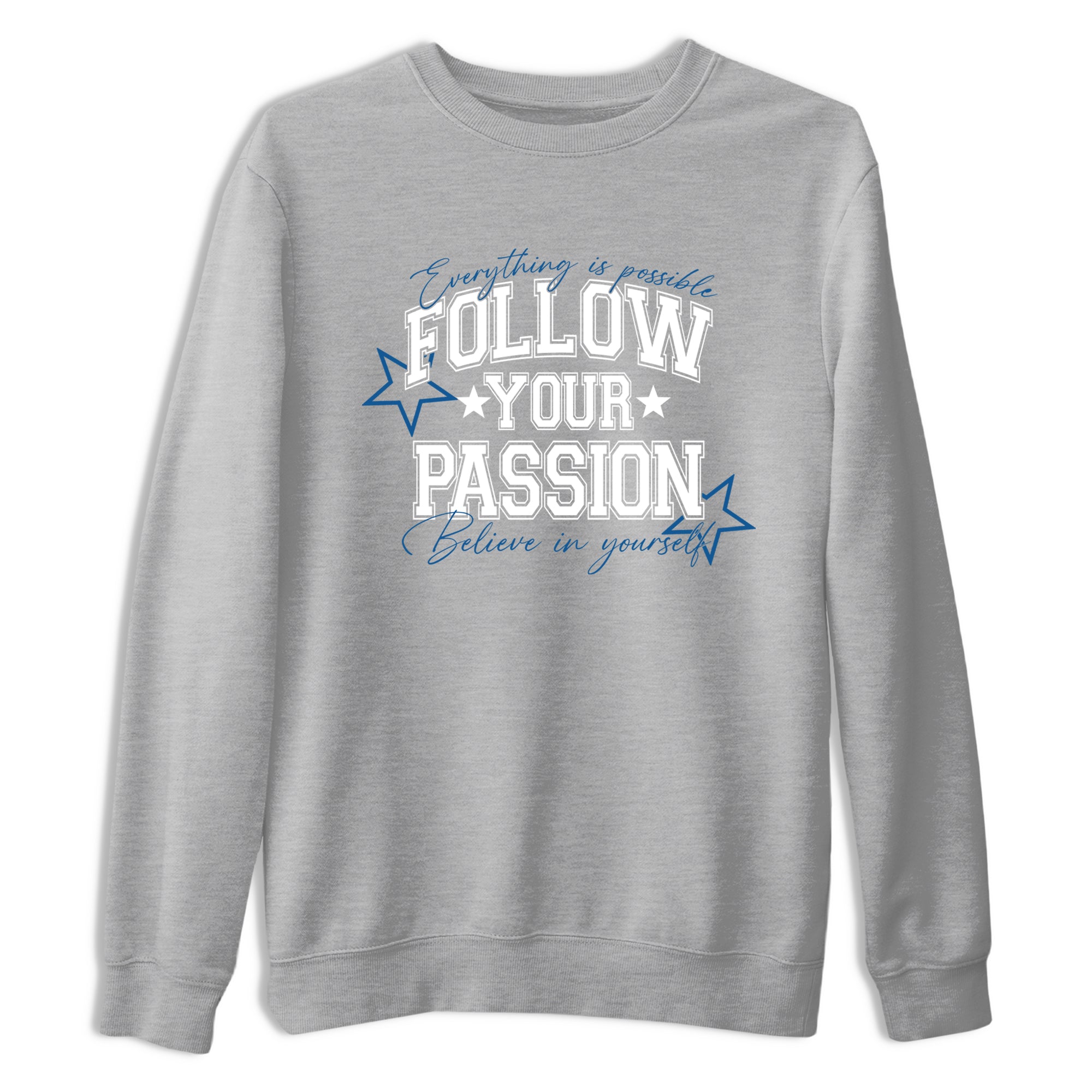 Sneaker match tees  Sneaker Tees To Match Air Jordan 1 Travis Scott Fragment Sneakers  Follow Your Passion Graphic Tee Heather Grey 2