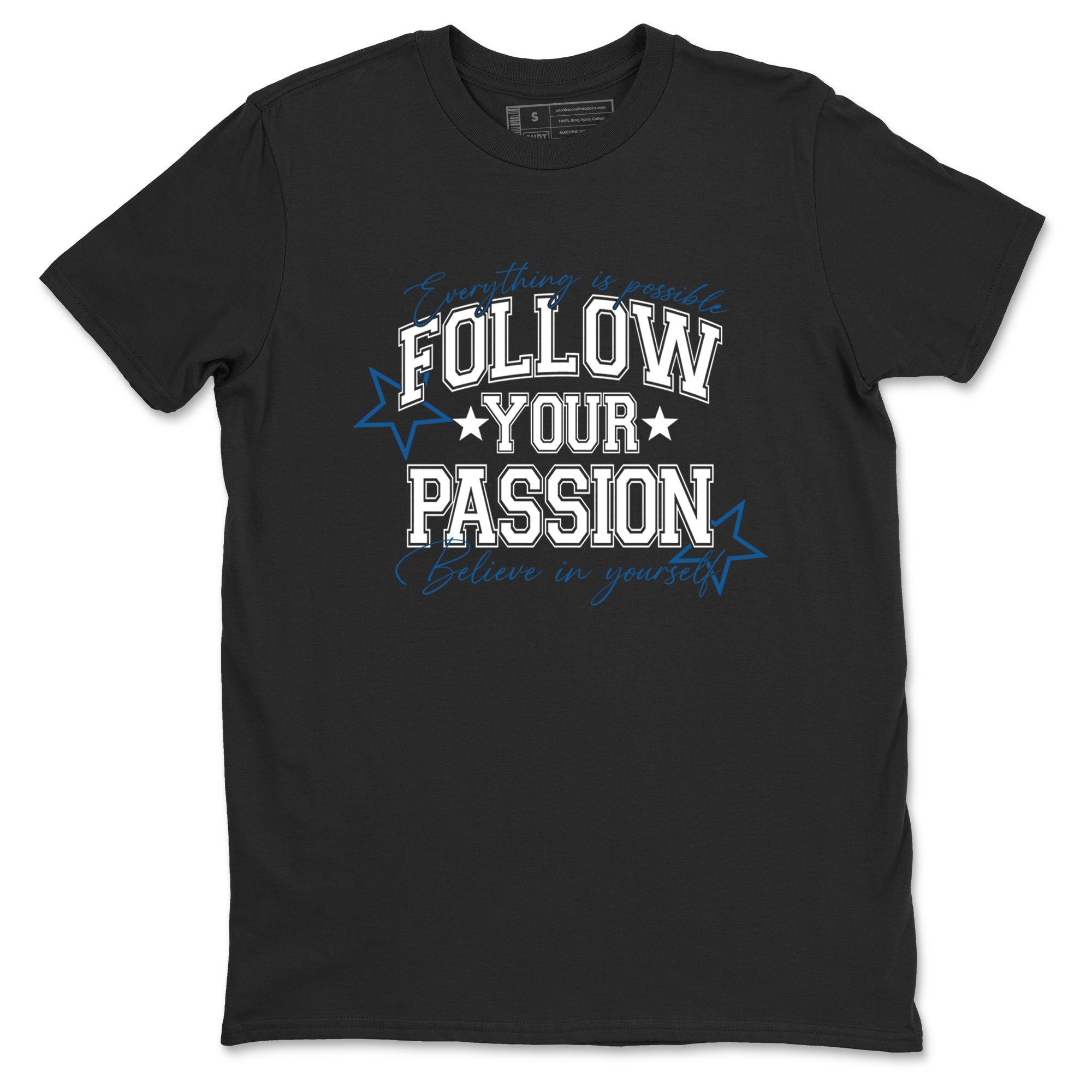 Sneaker match tees  Sneaker Tees To Match Air Jordan 1 Travis Scott Fragment Sneakers  Follow Your Passion Graphic Tee Black 2