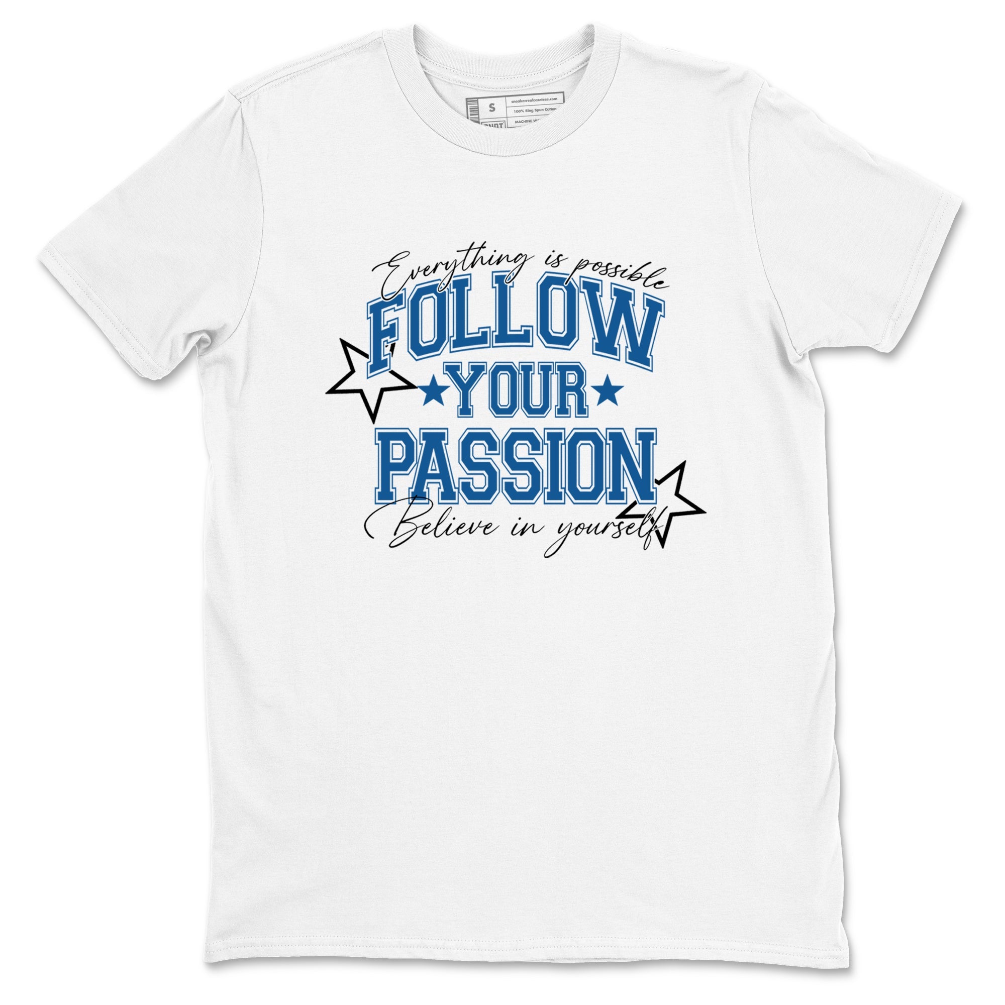 Sneaker match tees  Sneaker Tees To Match Air Jordan 1 Travis Scott Fragment Sneakers  Follow Your Passion Graphic Tee White 2