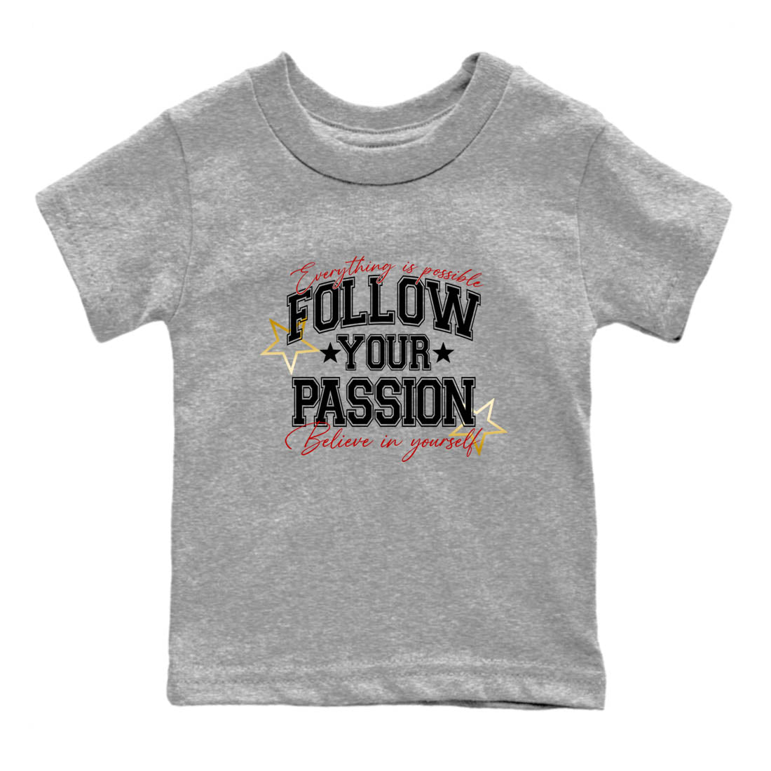 Sneaker Threads  Sneaker Tees To Match Air Jordan 12 Taxi  Follow Your Passion Youth Graphic Tee Heather Grey 2. Perfect for Jordan releases 2025 colorways.