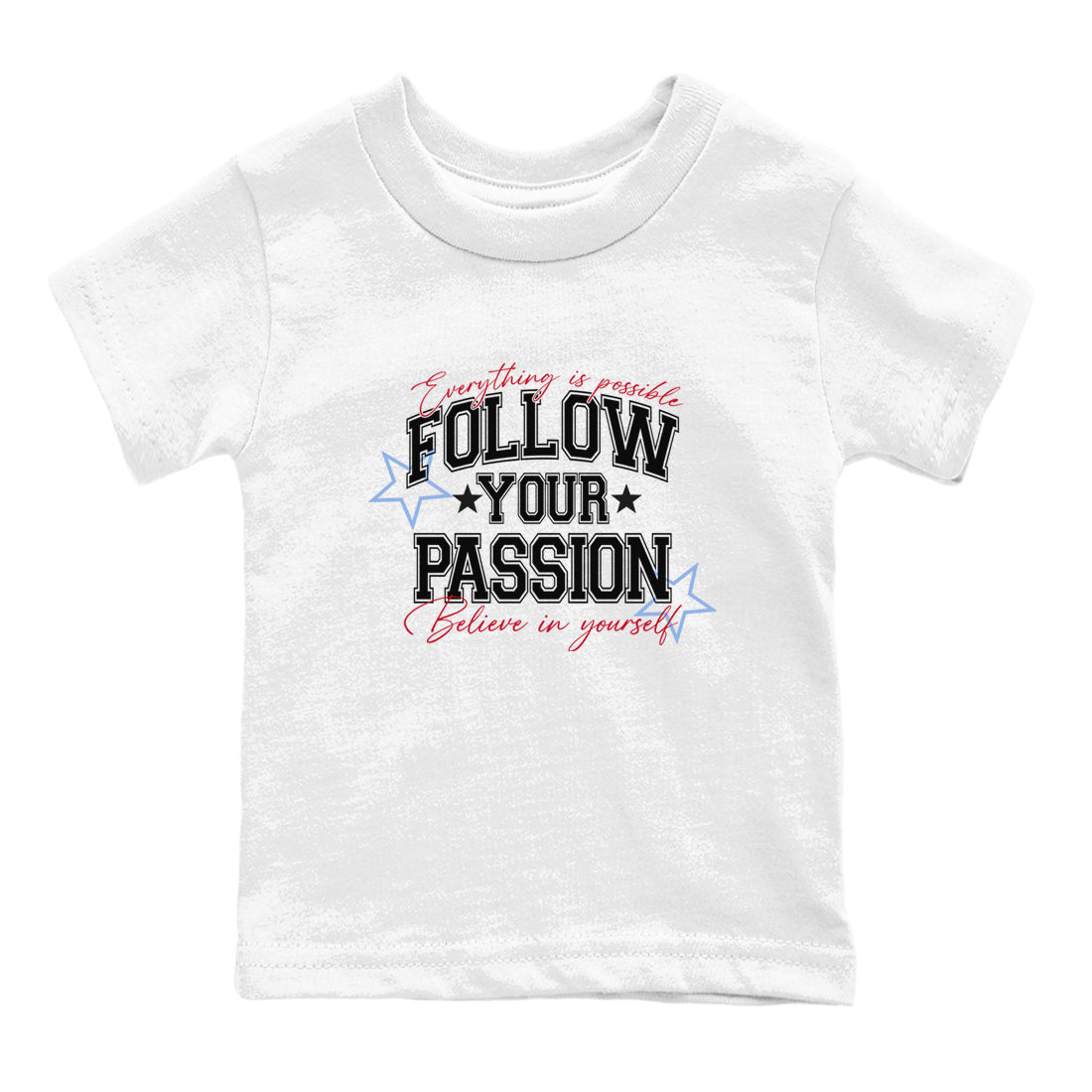 5s Fire Red Sneaker match tees  Sneaker Tees To Match Jordan 5 Retro Fire Red Sneakers  Follow Your Passion Kids Graphic T-Shirt White 2