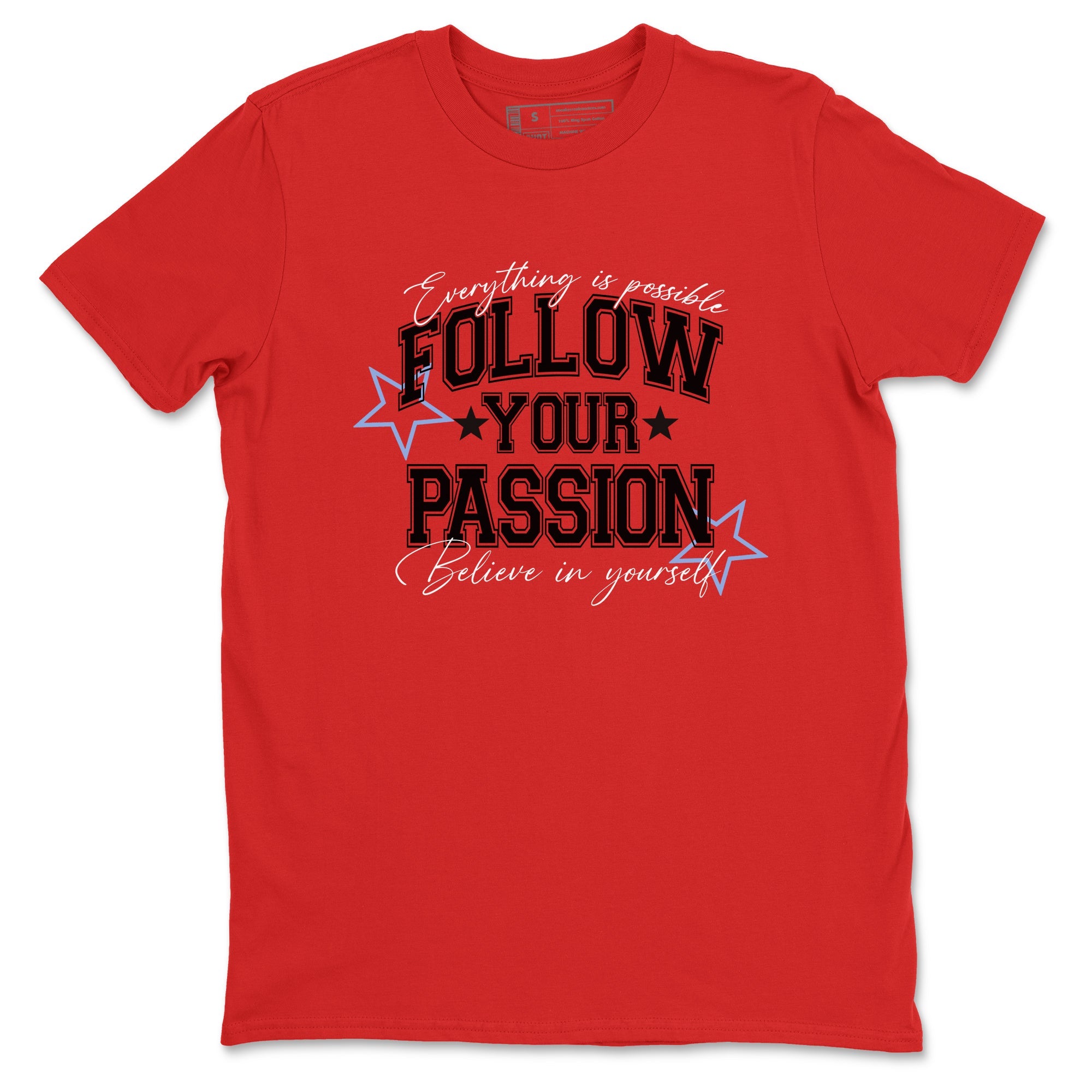 5s Fire Red Sneaker match tees  Sneaker Tees To Match Jordan 5 Retro Fire Red Sneakers  Follow Your Passion Graphic Tee Red 2
