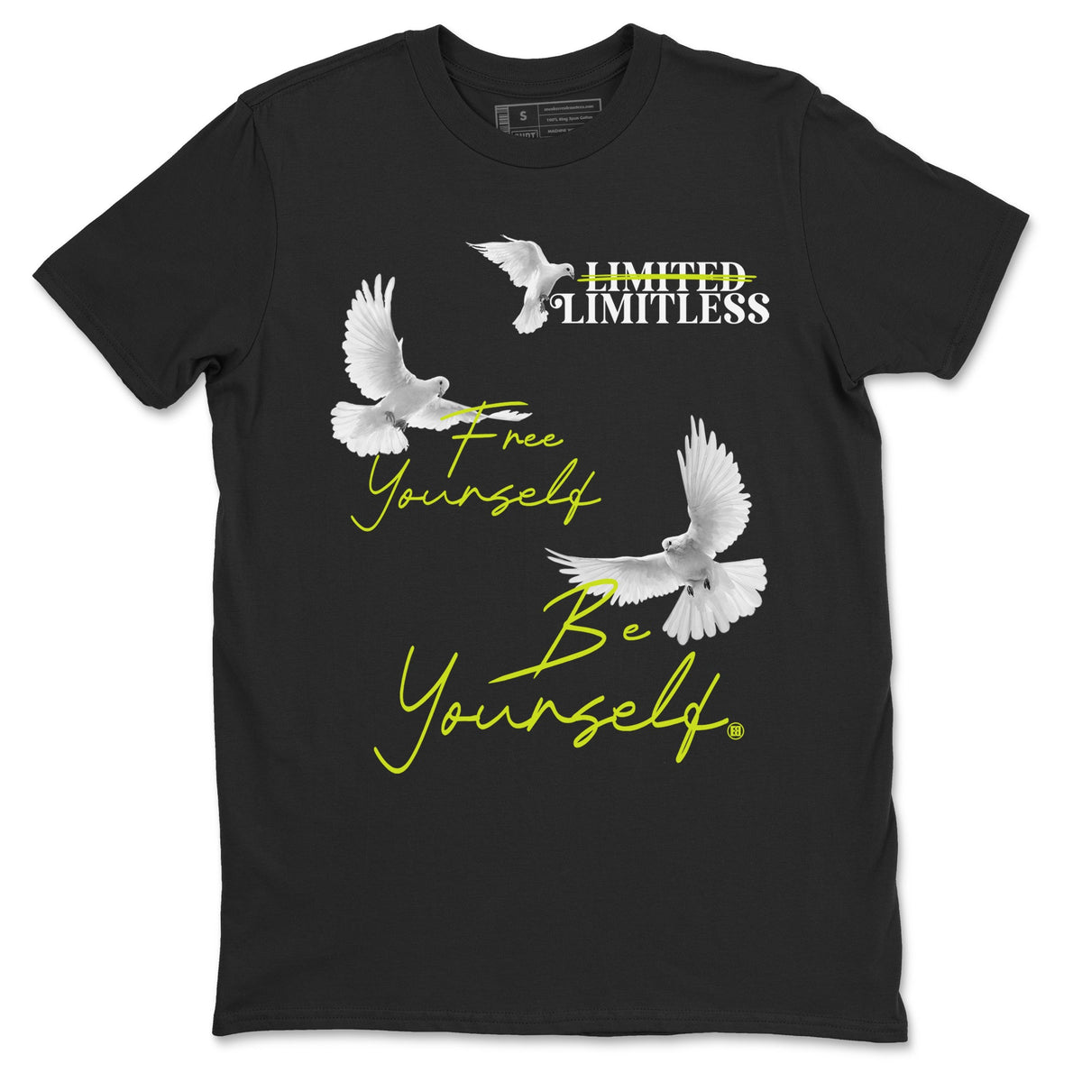 Foams One Black Volt shirts to match jordans Free Yourself Be Yourself sneaker match tees Air Foamposite One Black Volt match shoes to clothes Drip Gear Zone unisex cotton Black 2 shirts