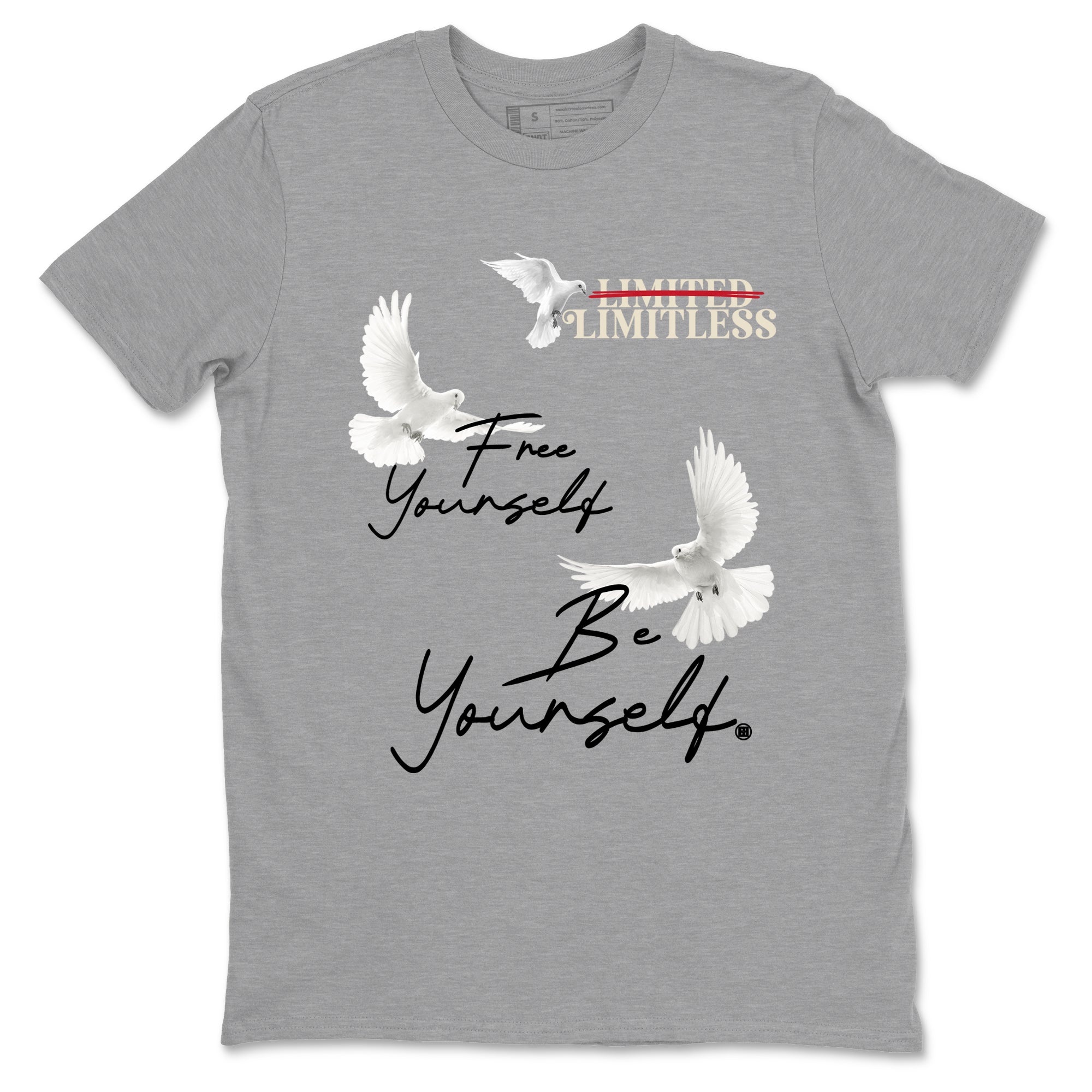 Sneaker Threads  Sneaker Tees To Match Air Foamposite One Pearl  Free Yourself Be Yourself Graphic Tee Heather Grey 2. Perfect for Jordan releases 2025 colorways.