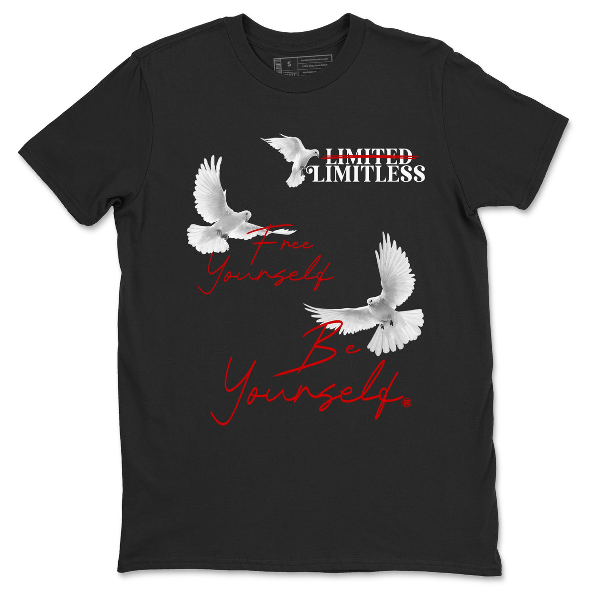 11s Bred Velvet shirts to match jordans Free Yourself Be Yourself sneaker match tees Air Jordan 11 Bred Velvet match shoes to clothes Drip Gear Zone unisex cotton Black 2 shirts