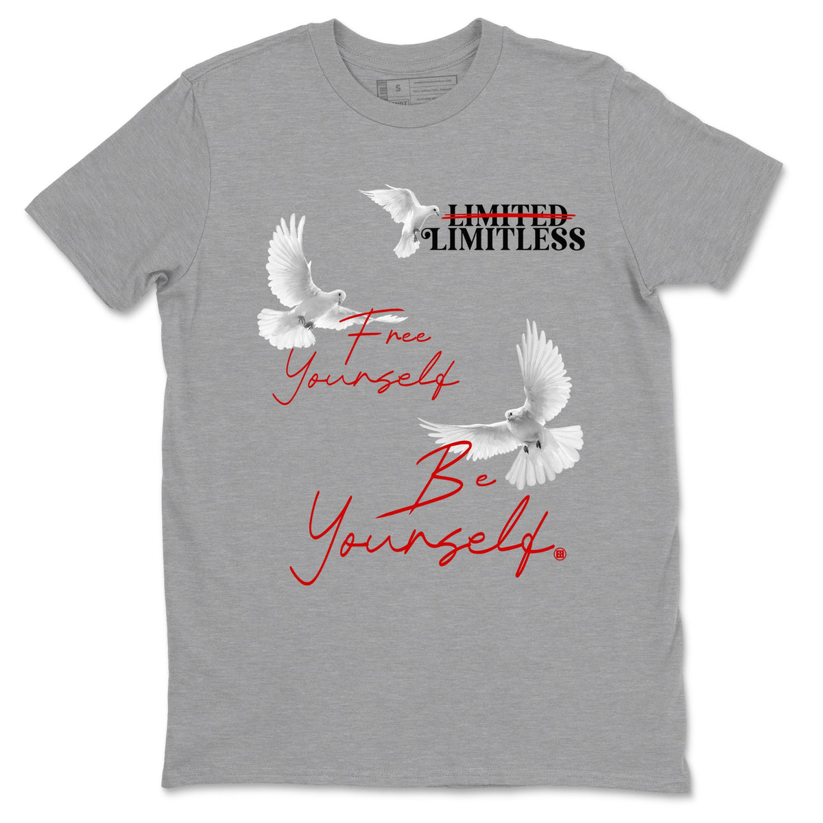 11s Bred Velvet shirts to match jordans Free Yourself Be Yourself sneaker match tees Air Jordan 11 Bred Velvet match shoes to clothes Drip Gear Zone unisex cotton Heather Grey 2 shirts