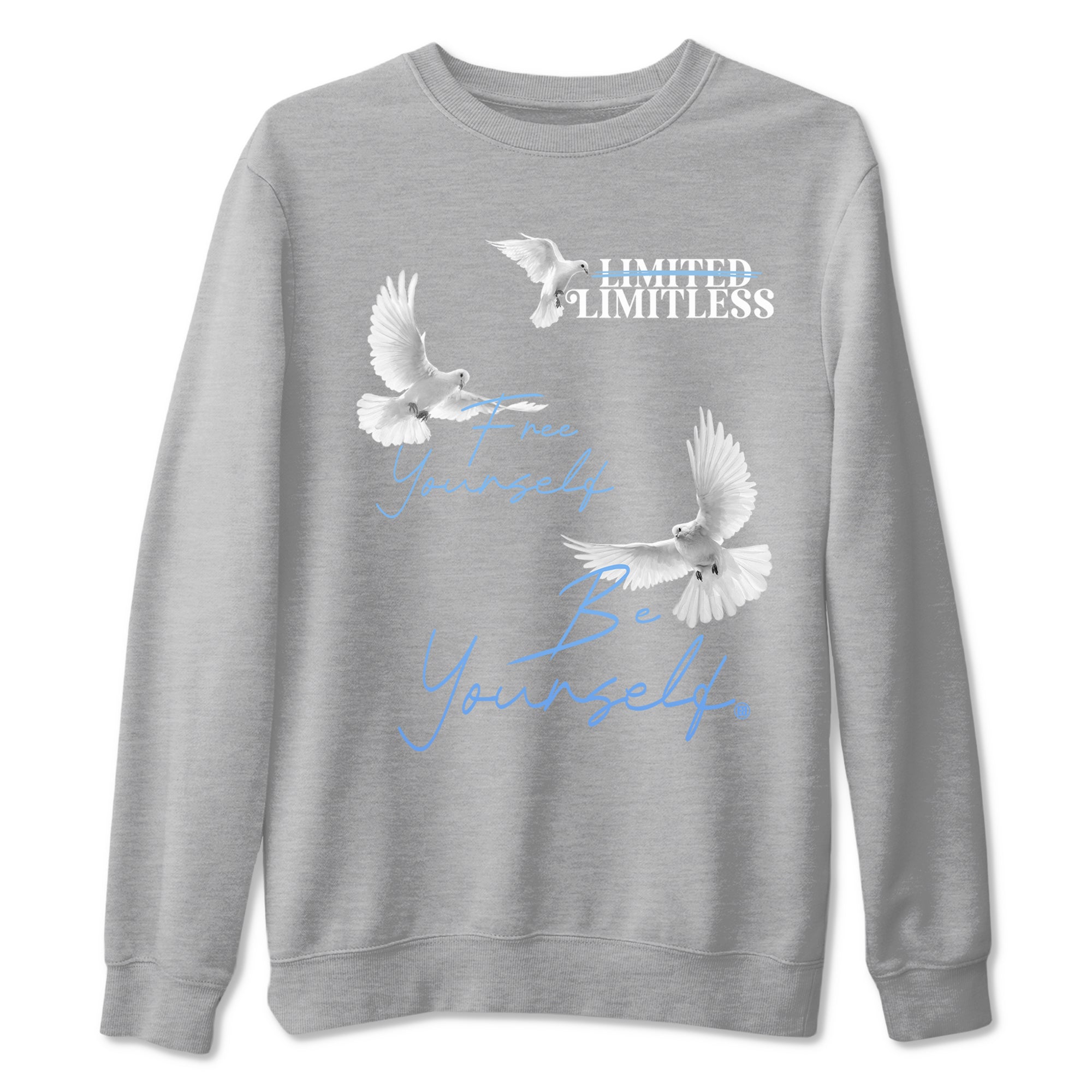 11s Legend Blue shirts to match jordans Free Yourself Be Yourself sneaker match tees Air Jordan 11 Legend Blue match shoes to clothes Drip Gear Zone unisex cotton Heather Grey 2 shirts