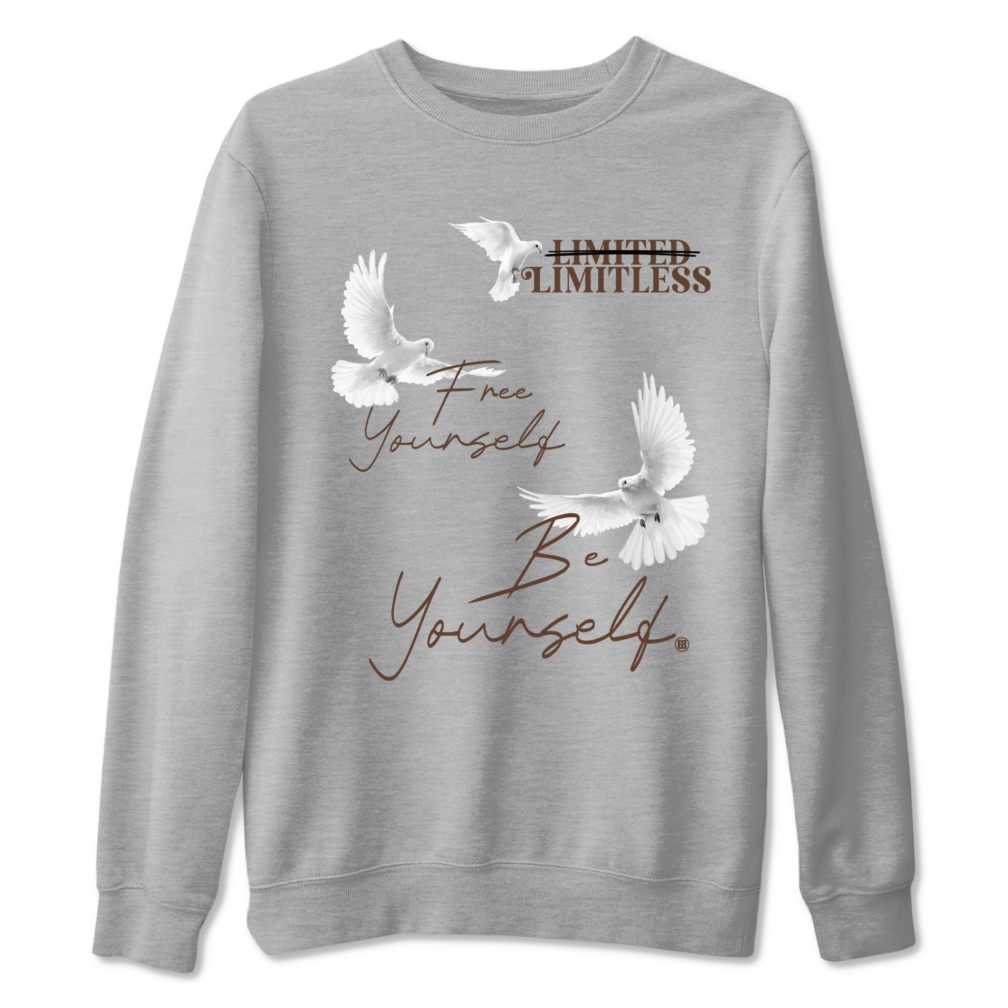 12s Baroque Brown shirts to match jordans Free Yourself Be Yourself sneaker match tees Air Jordan 12 Baroque Brown match shoes to clothes Drip Gear Zone unisex cotton Heather Grey 2 shirts