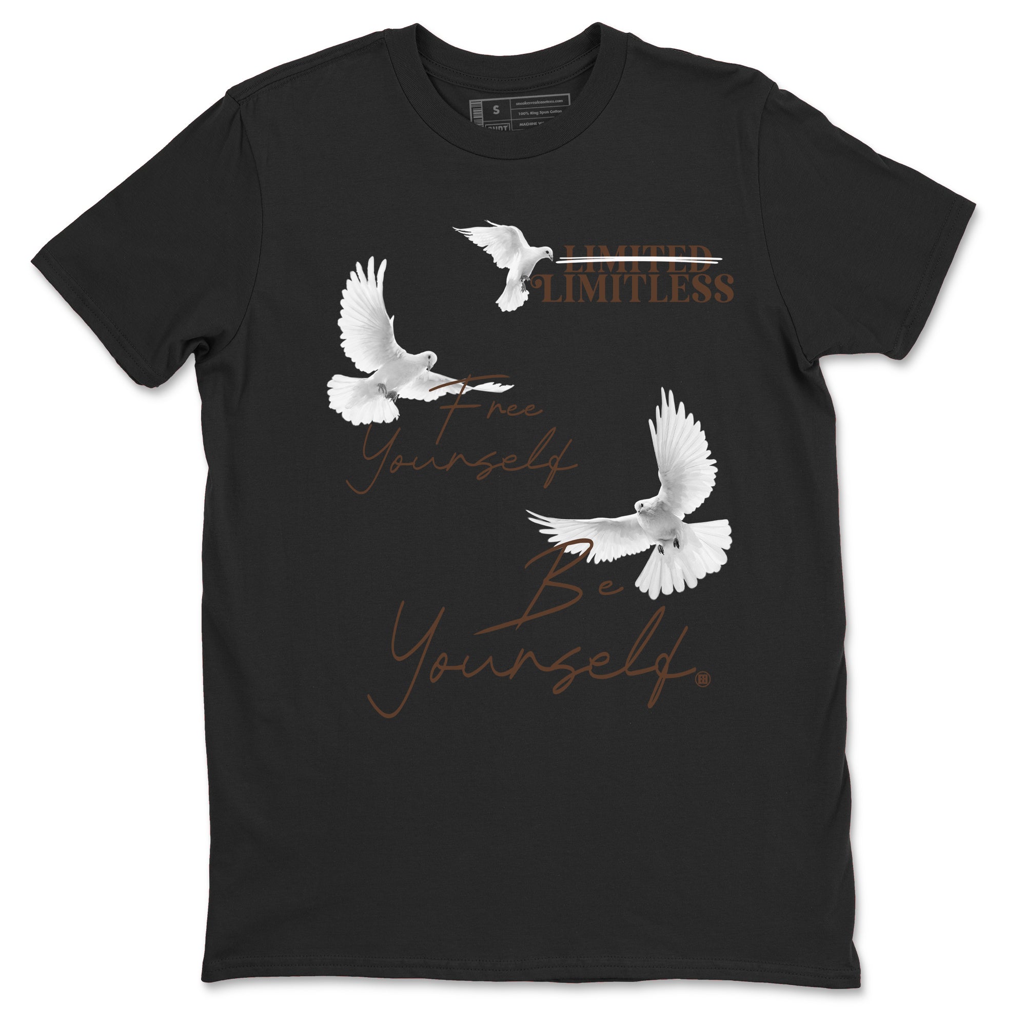 12s Baroque Brown shirts to match jordans Free Yourself Be Yourself sneaker match tees Air Jordan 12 Baroque Brown match shoes to clothes Drip Gear Zone unisex cotton Black 2 shirts