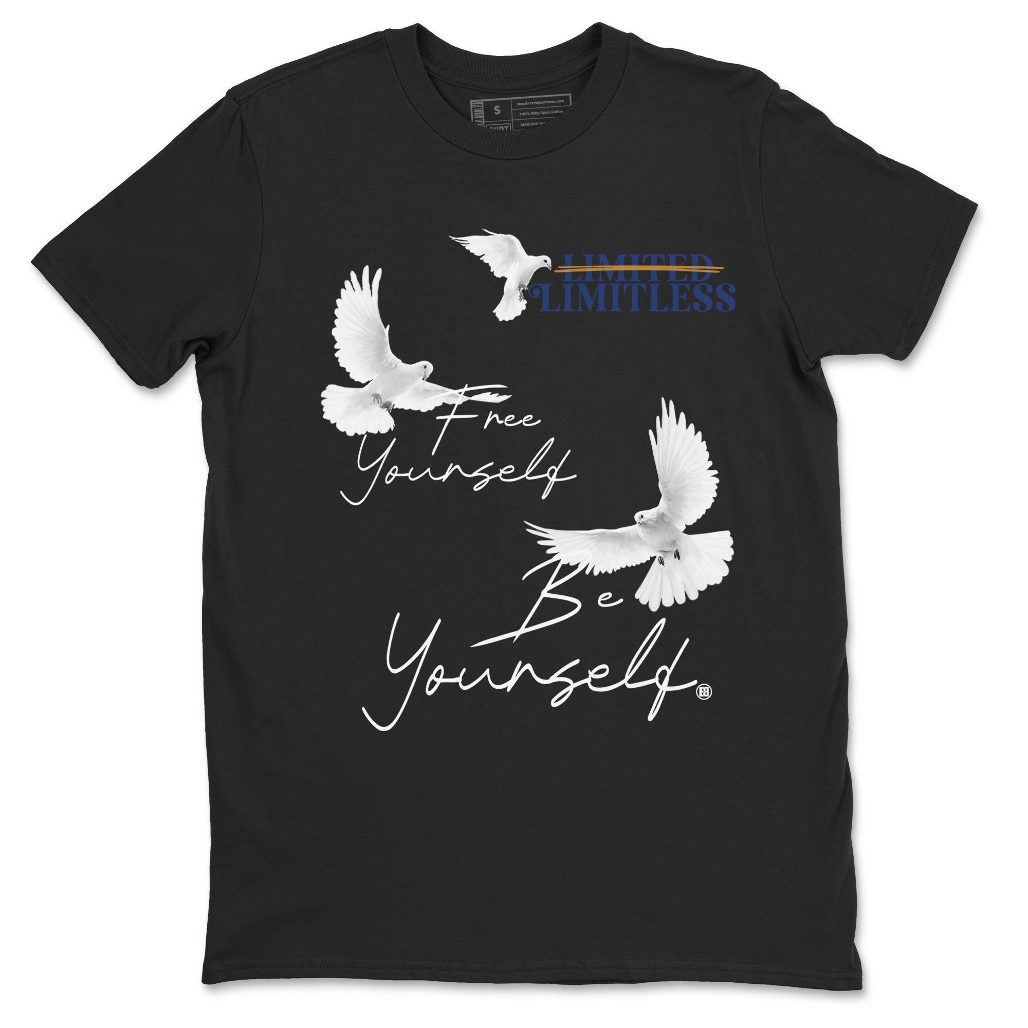 13s Midnight Navy shirts to match jordans Free Yourself Be Yourself sneaker match tees Air Jordan 13 Midnight Navy match shoes to clothes Drip Gear Zone unisex cotton Black 2 shirts