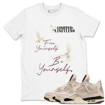 4s A Ma Maniere x "While You Were Sleeping" shirts to match jordans Free Yourself Be Yourself sneaker match tees Air Jordan 4 A Ma Maniere x W.Y.W.S match shoes to clothes Drip Gear Zone unisex cotton White 1 shirts