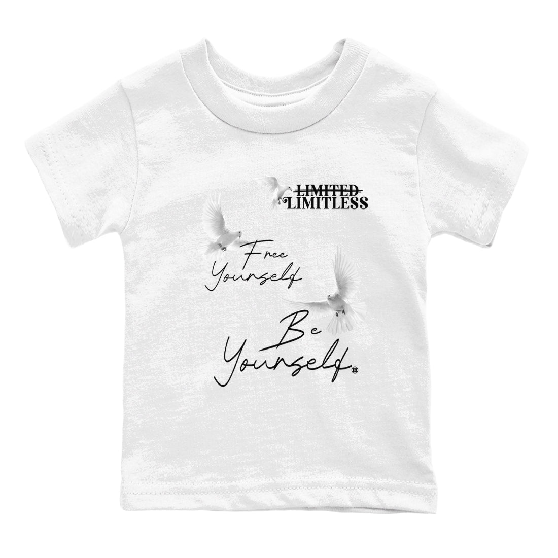 5s White Black shirts to match jordans Free Yourself Be Yourself sneaker match tees Air Jordan 5 White Black match shoes to clothes Drip Gear Zone Youth Baby White 2 tee