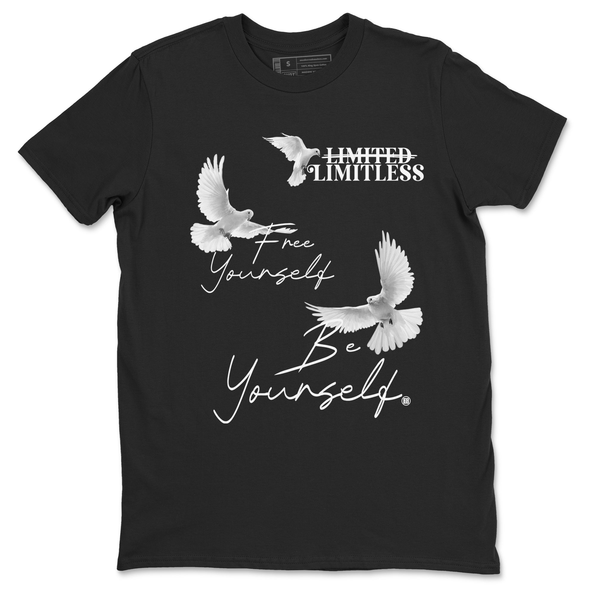 5s White Black shirts to match jordans Free Yourself Be Yourself sneaker match tees Air Jordan 5 White Black match shoes to clothes Drip Gear Zone unisex cotton Black 2 shirts