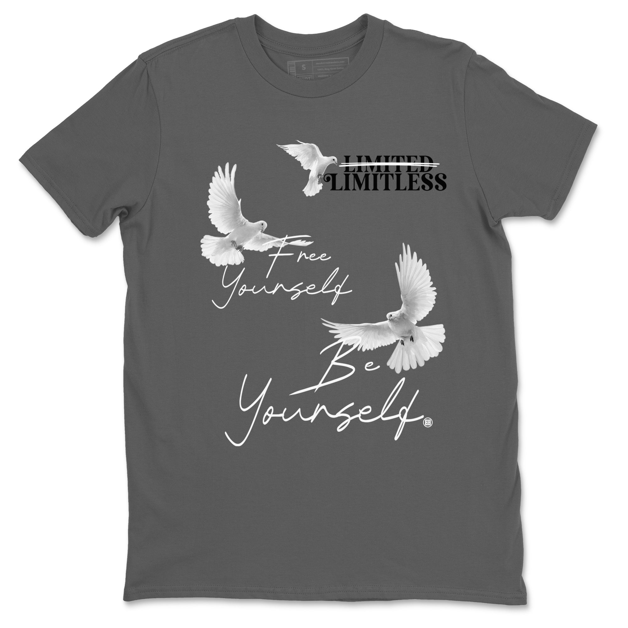 5s White Black shirts to match jordans Free Yourself Be Yourself sneaker match tees Air Jordan 5 White Black match shoes to clothes Drip Gear Zone unisex cotton Cool Grey 2 shirts