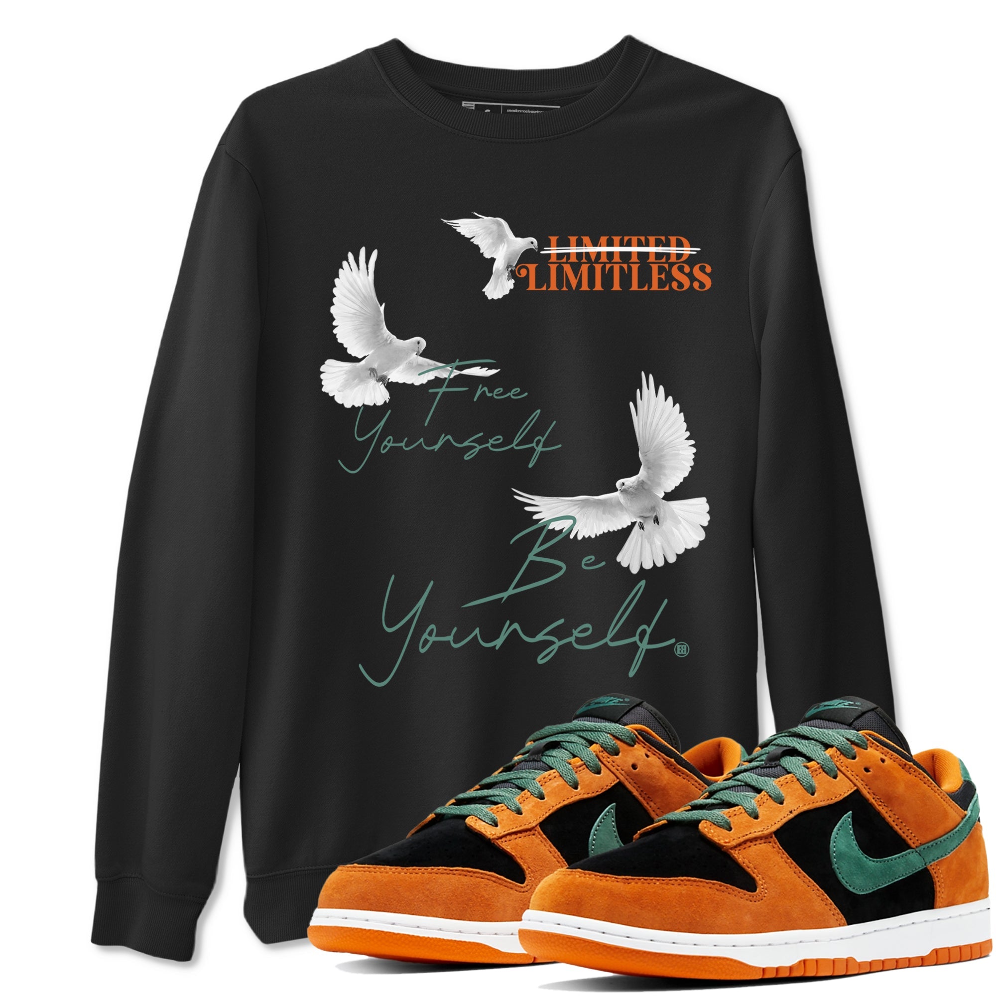 Dunk Low Ceramic shirts to match jordans Free Yourself Be Yourself sneaker match tees Dunk Ceramic match shoes to clothes Drip Gear Zone unisex cotton Black 1 shirts