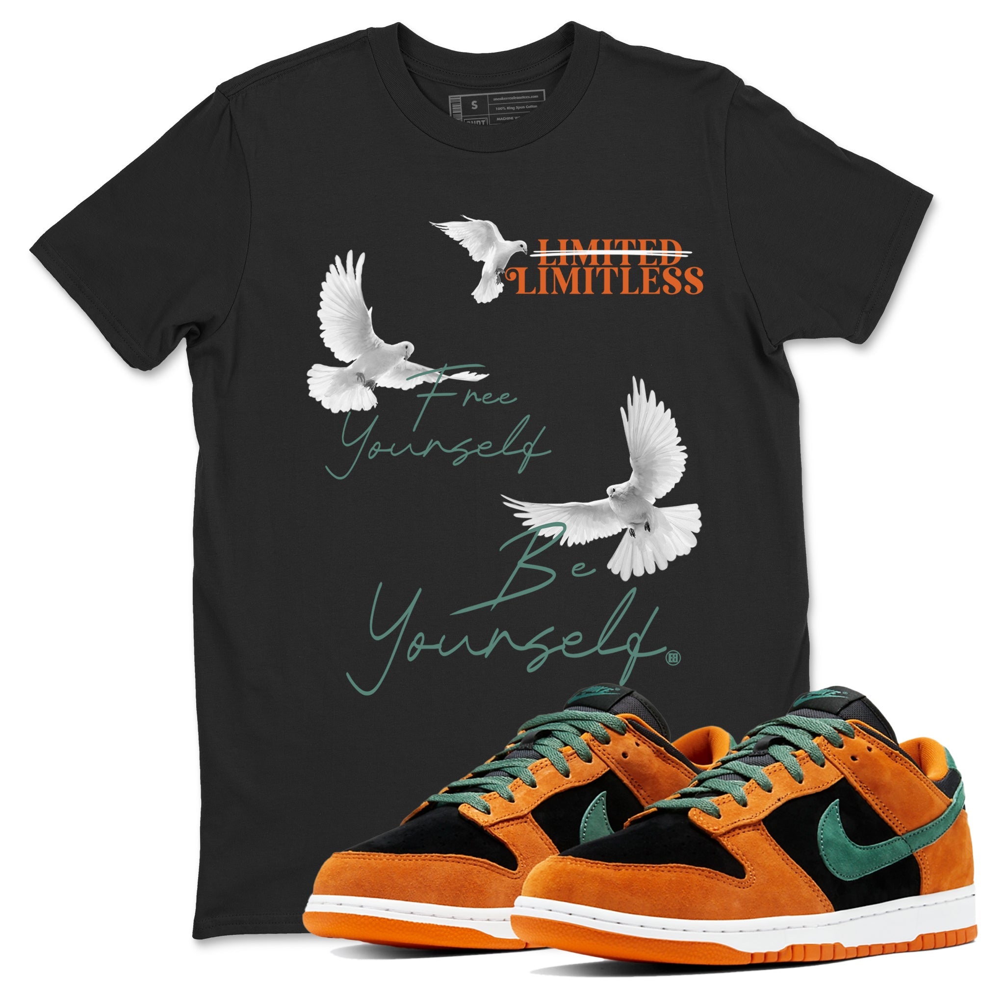 Dunk Low Ceramic shirts to match jordans Free Yourself Be Yourself sneaker match tees Dunk Ceramic match shoes to clothes Drip Gear Zone unisex cotton Black 1 shirts