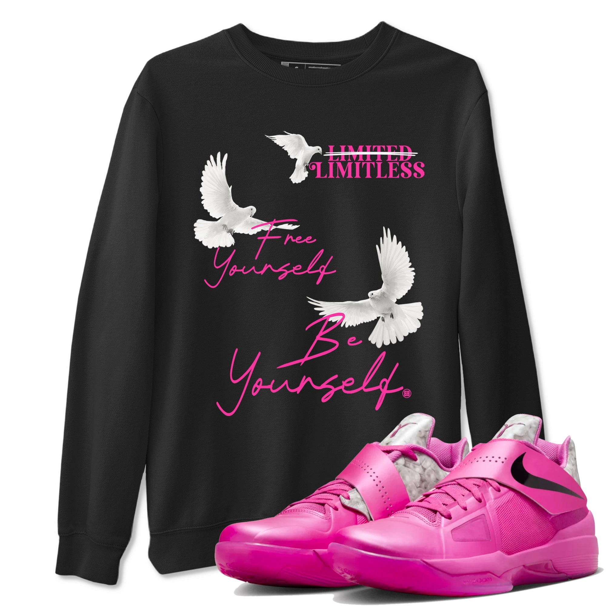 Nike KD 4 Retro Aunt Pearl shirts to match jordans Free Yourself Be yourself sneaker match tees Nike KD 4 Aunt Pearl match shoes to clothes Drip Gear Zone unisex cotton Black 1 shirts