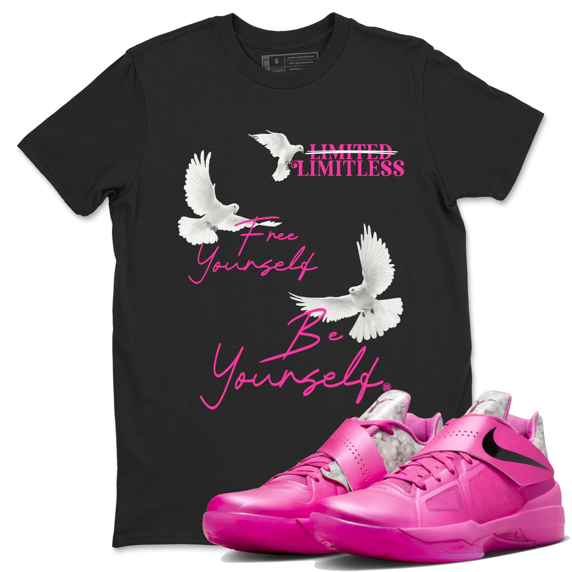 Nike KD 4 Retro Aunt Pearl shirts to match jordans Free Yourself Be yourself sneaker match tees Nike KD 4 Aunt Pearl match shoes to clothes Drip Gear Zone unisex cotton Black 1 shirts