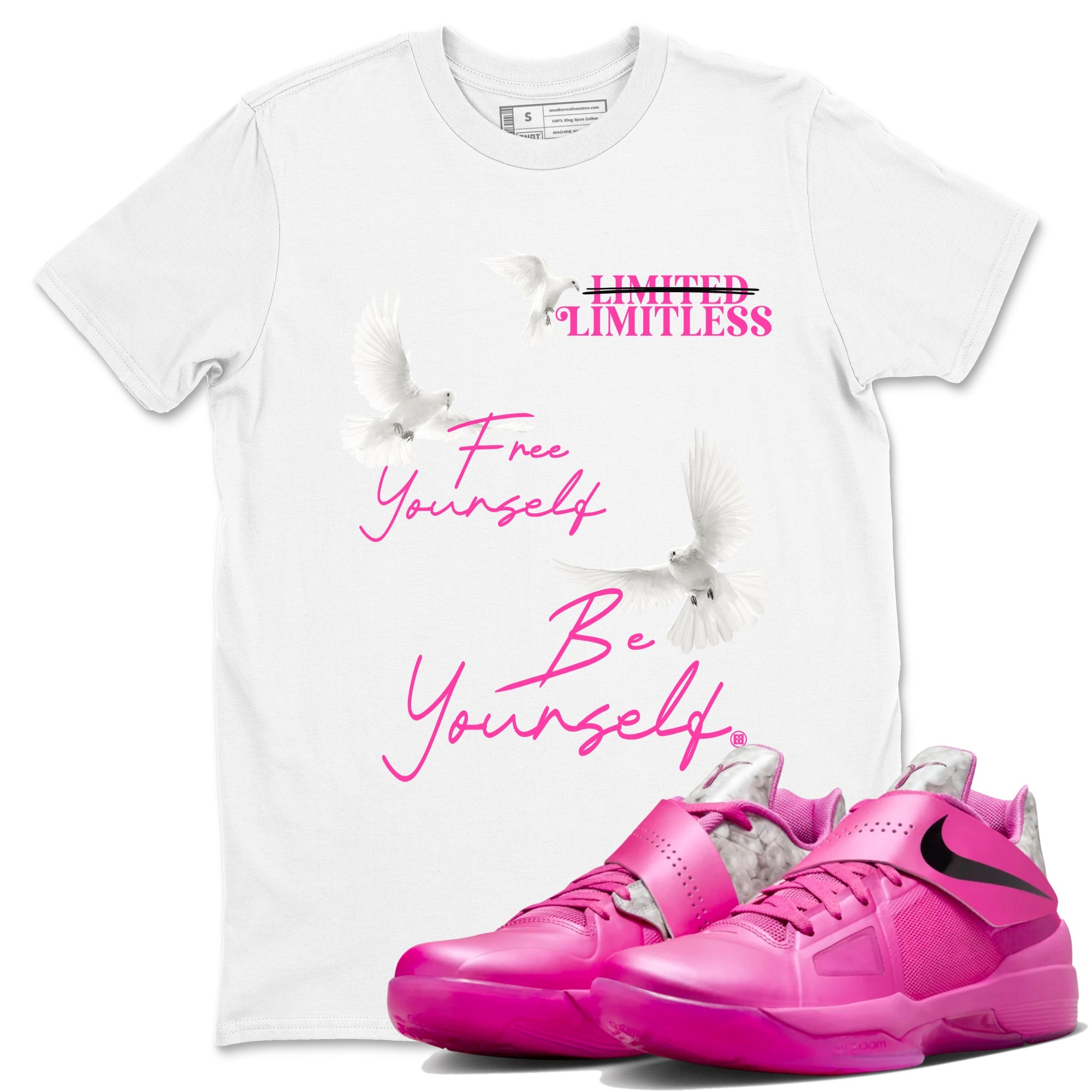 Nike KD 4 Retro Aunt Pearl shirts to match jordans Free Yourself Be yourself sneaker match tees Nike KD 4 Aunt Pearl match shoes to clothes Drip Gear Zone unisex cotton White 1 shirts
