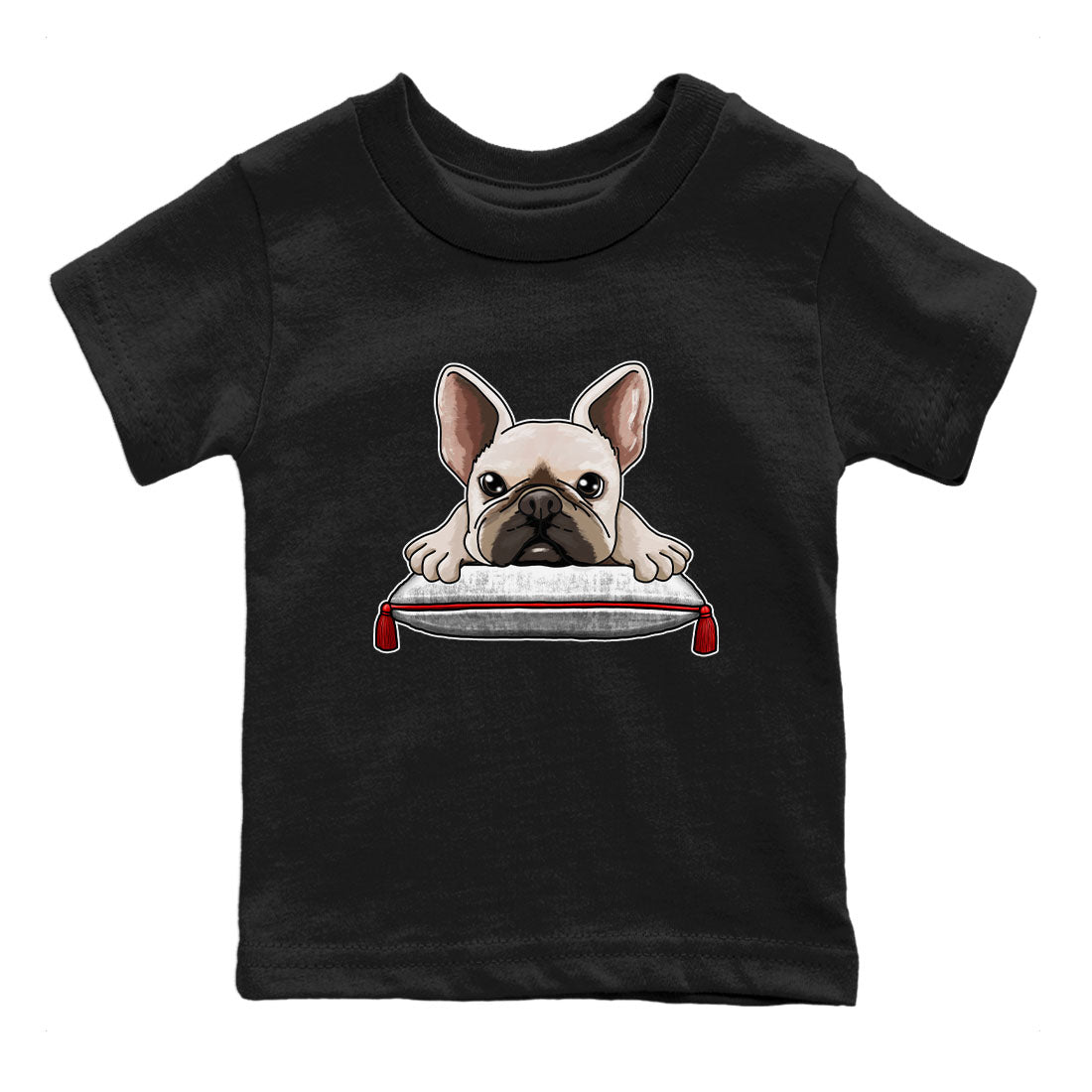 1s Low University Red shirt to match jordans French Bulldog sneaker tees Air Jordan 1 University Red Drip Gear Zone Sneaker Matching Clothing Brand Baby Toddler Black 2 T-Shirt