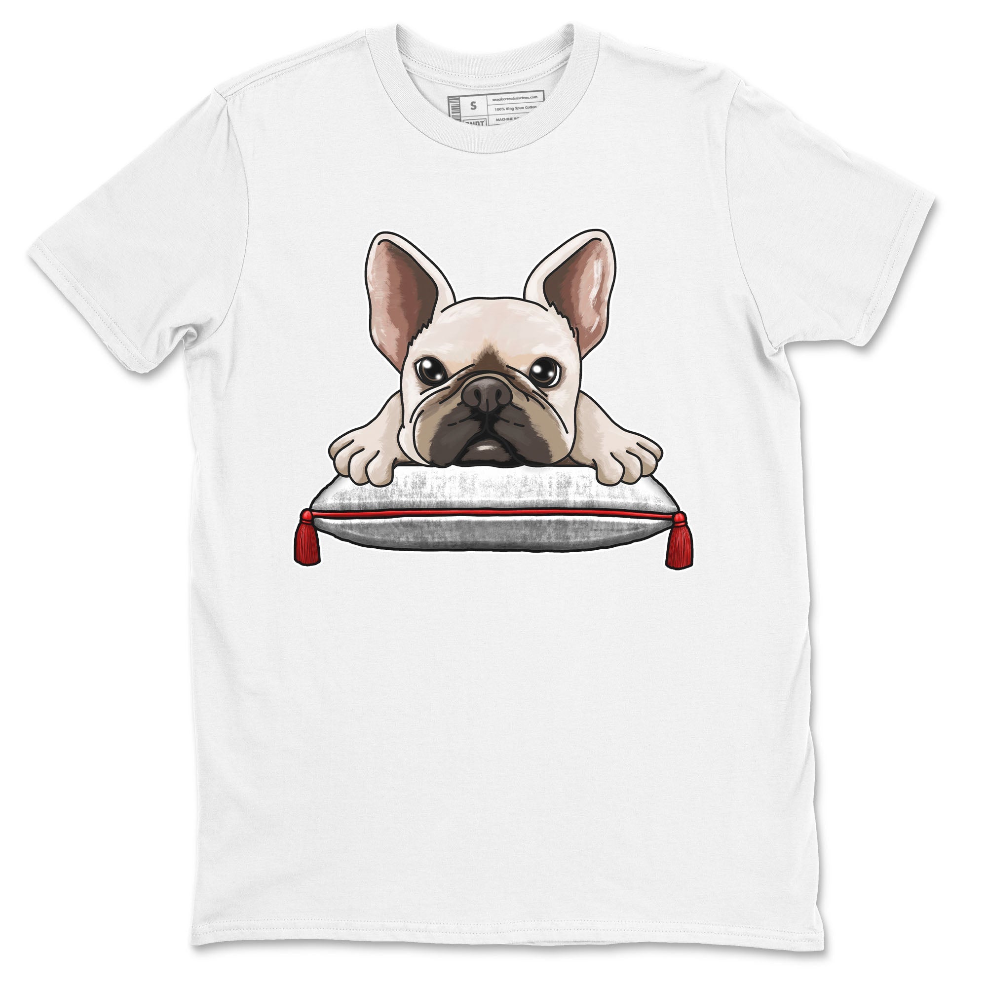 1s Low University Red shirt to match jordans French Bulldog sneaker tees Air Jordan 1 University Red Drip Gear Zone Sneaker Matching Clothing Brand Unisex Sneaker Tee White 2 T-Shirt