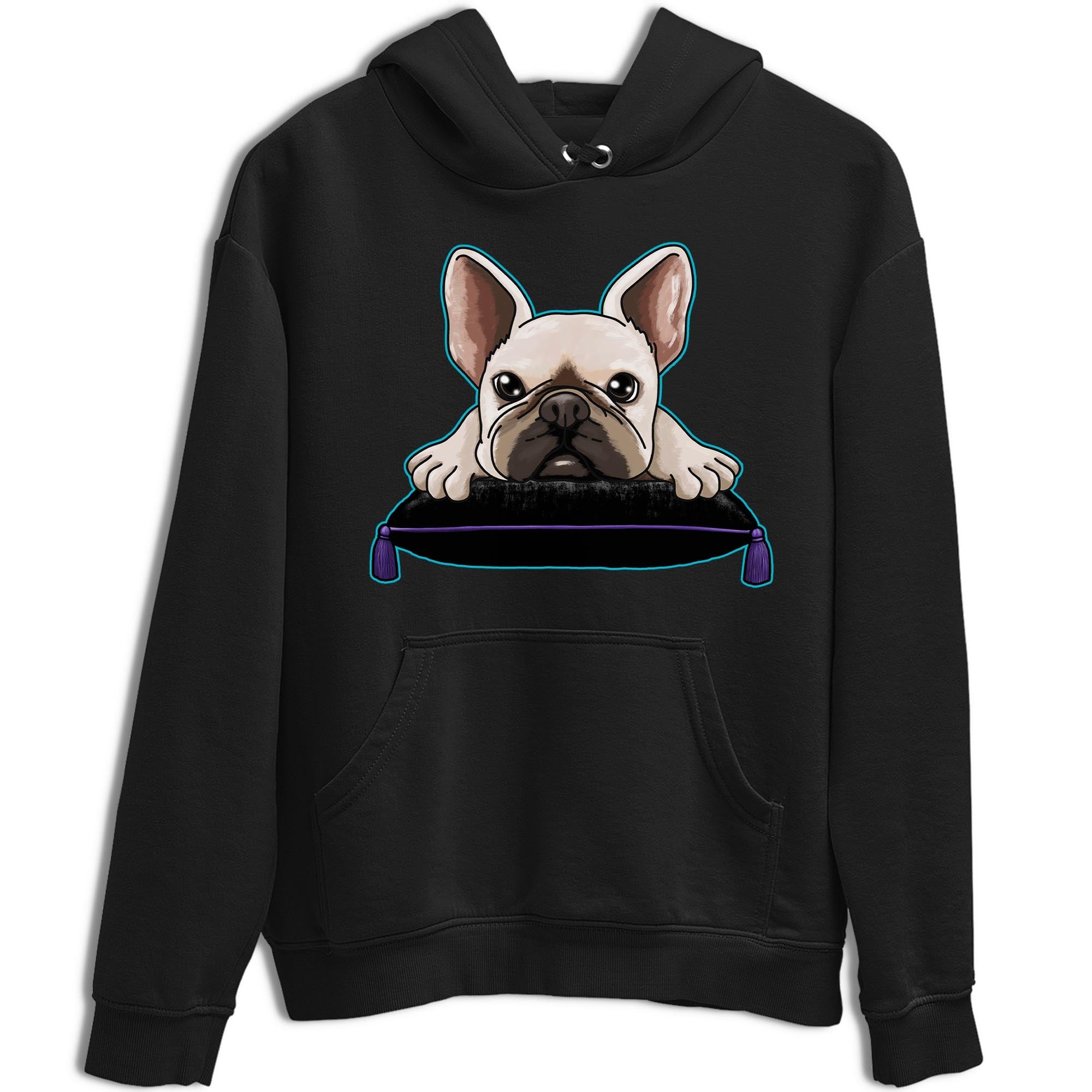 AJ6 Aqua shirt to match jordans French Bulldog sneaker release tees Air Jordan 6 Aqua Drip Gear Zone Unisex Streetwear Clothing Black 2 T-Shirt