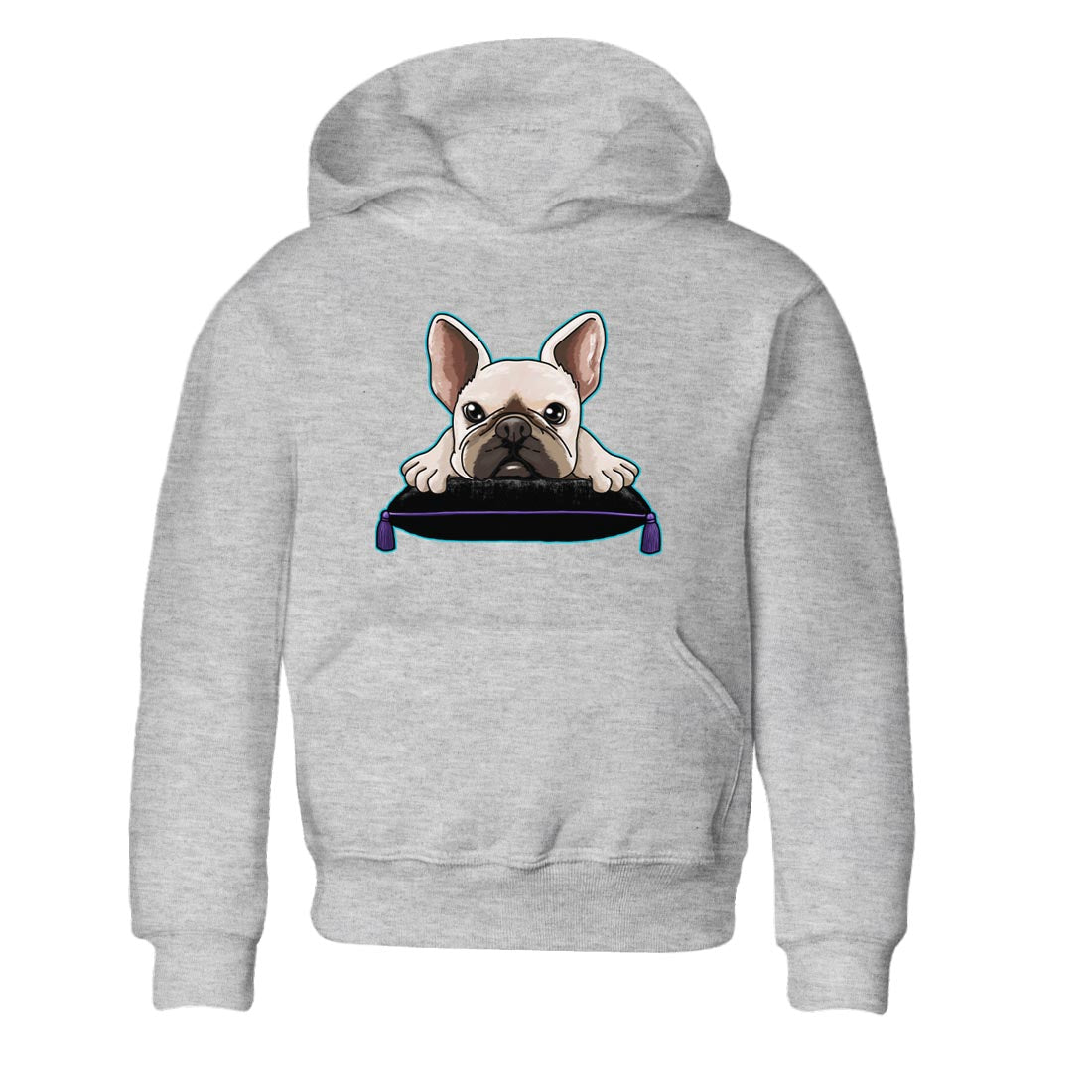 AJ6 Aqua shirt to match jordans French Bulldog sneaker release tees Air Jordan 6 Aqua Drip Gear Zone Baby Toddler Heather Grey 2 T-Shirt