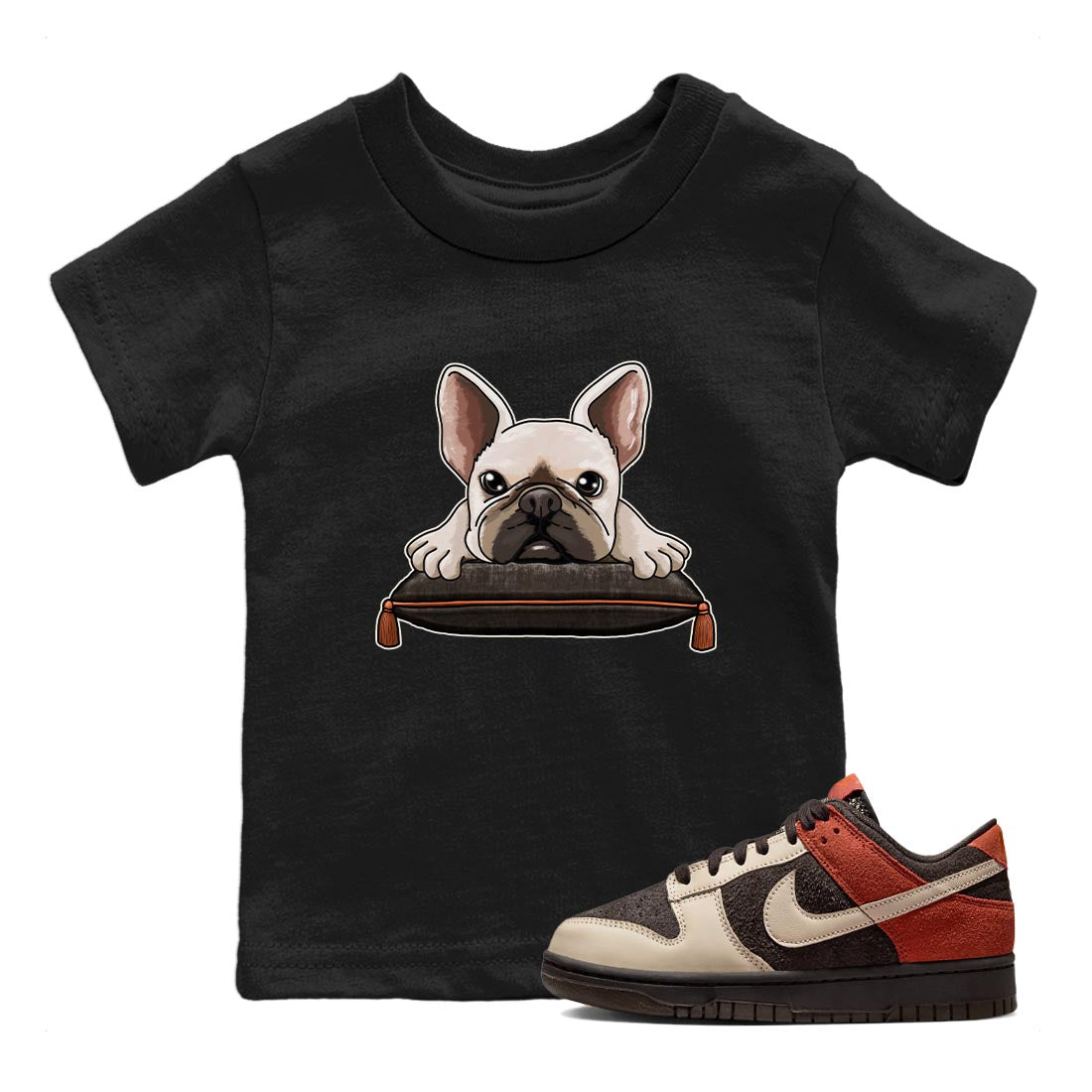 Nike Low Dunk Red Panda shirt to match jordans French Bulldog sneaker tees Nike Dunk Red Panda Drip Gear Zone Baby Toddler Black 1 T-Shirt