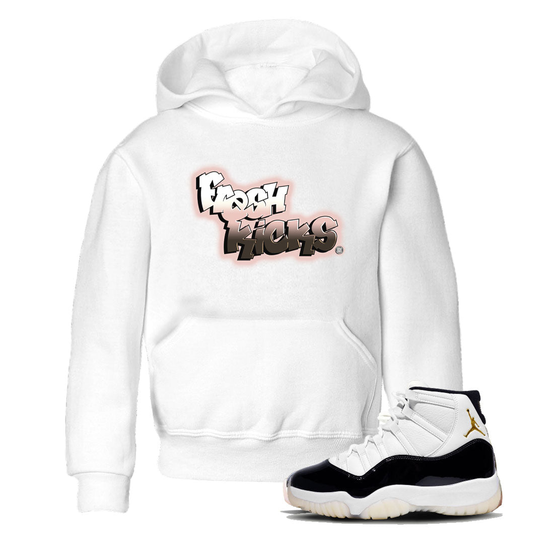 11s Neapolitan sneaker shirt to match jordans Fresh Kicks sneaker tees Air Jordan 11 Neapolitan Drip Gear Zone Sneaker Matching Clothing Brand Baby Toddler White 1 T-Shirt
