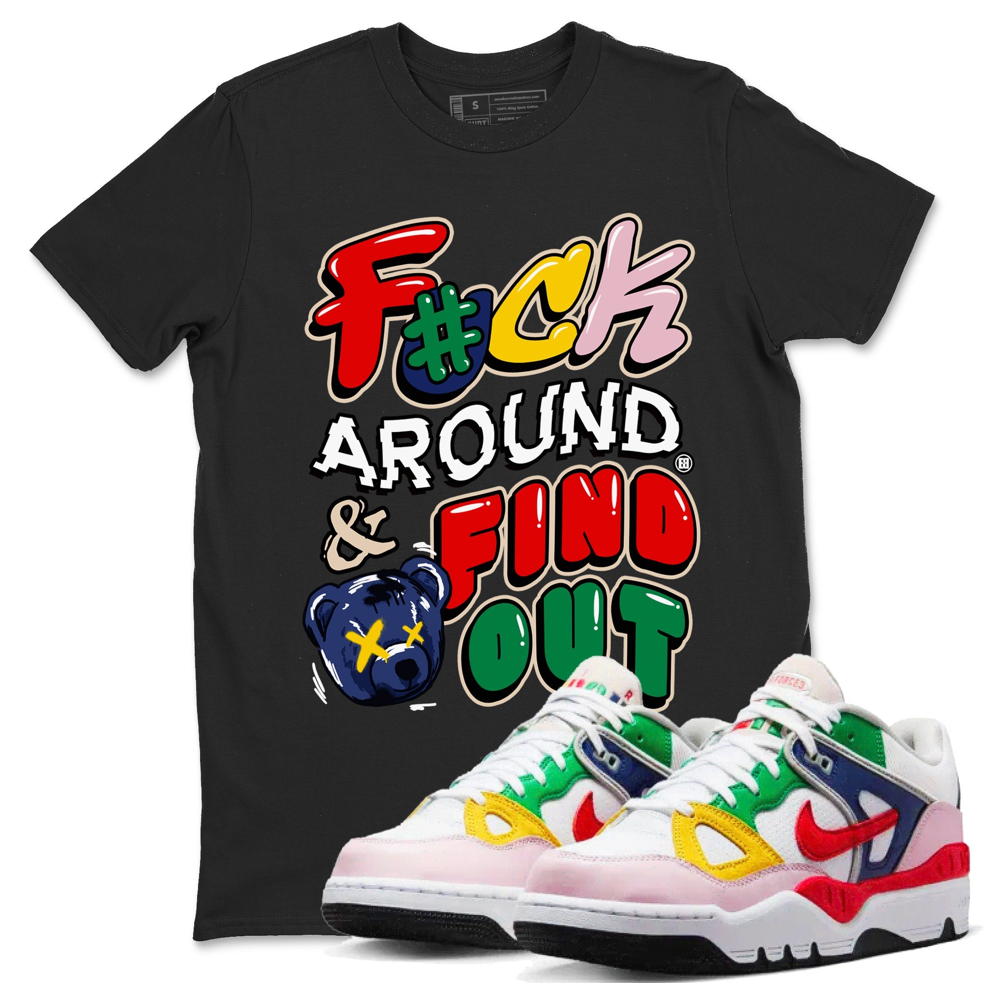 AF 3 Nigo shirtsto match jordans Fuck Around And Find Out sneaker match tees Air Force 3 Low x Nigo Blue Void and Tour Yellow match shoes to clothes Drip Gear Zone unisex cotton Black 1 shirts