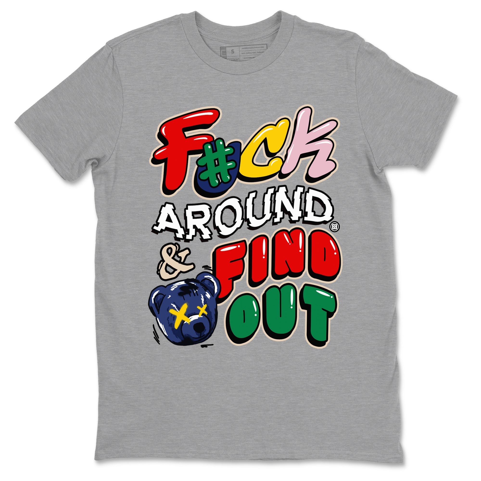 AF 3 Nigo shirtsto match jordans Fuck Around And Find Out sneaker match tees Air Force 3 Low x Nigo Blue Void and Tour Yellow match shoes to clothes Drip Gear Zone unisex cotton Heather Grey 2 shirts