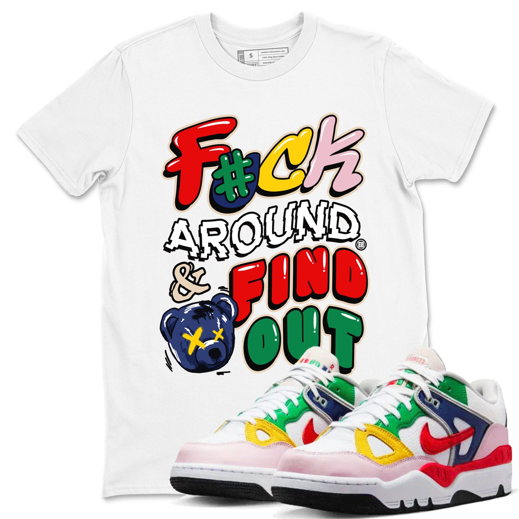 AF 3 Nigo shirtsto match jordans Fuck Around And Find Out sneaker match tees Air Force 3 Low x Nigo Blue Void and Tour Yellow match shoes to clothes Drip Gear Zone unisex cotton White 1 shirts