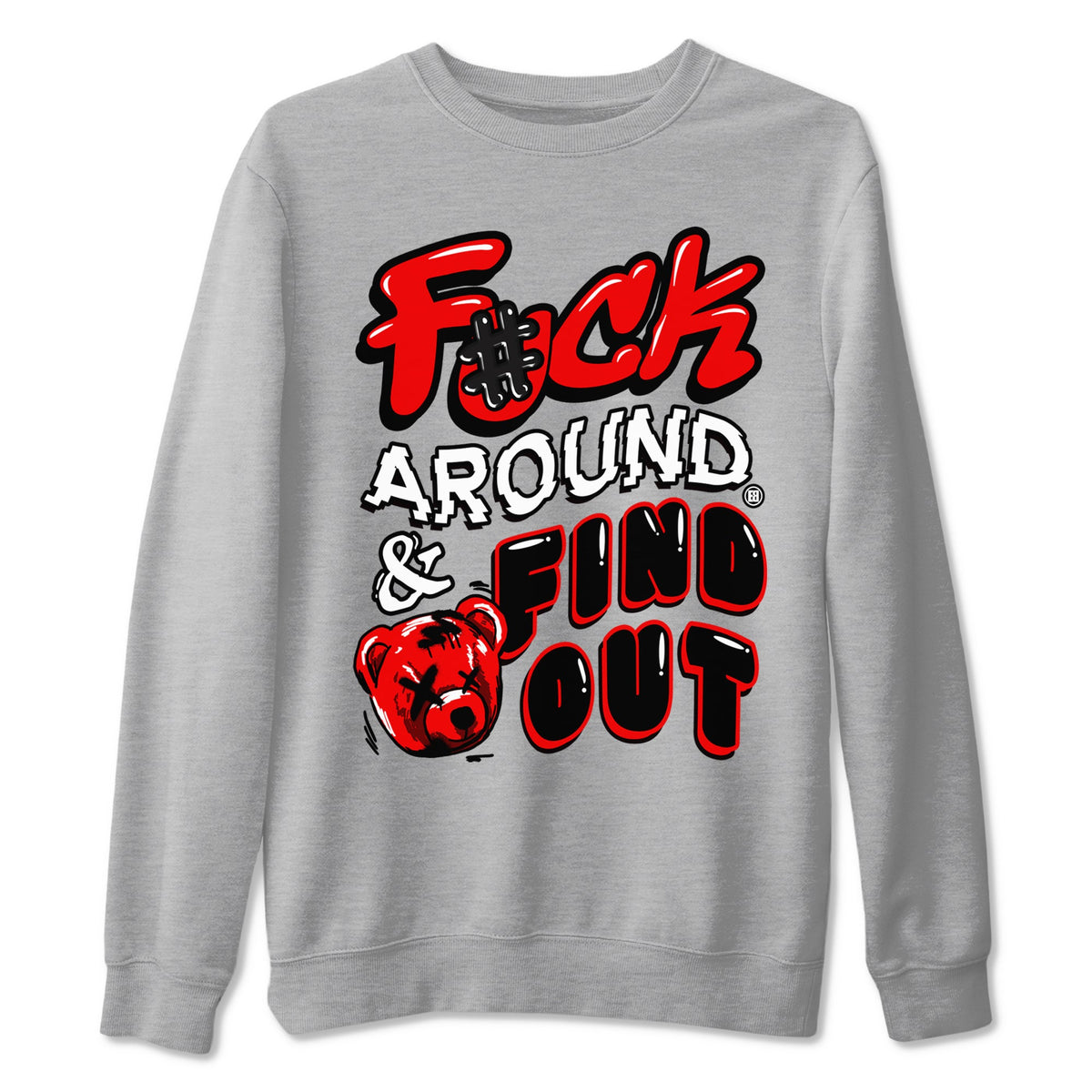 1s Black Toe Reimagined shirts to match jordans Fuck Around And Find Out sneaker match tees Air Jordan 1 Black Toe Reimagined match shoes to clothes Drip Gear Zone unisex cotton Heather Grey 2 shirts