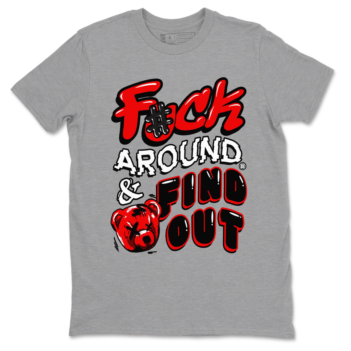 1s Black Toe Reimagined shirts to match jordans Fuck Around And Find Out sneaker match tees Air Jordan 1 Black Toe Reimagined match shoes to clothes Drip Gear Zone unisex cotton Heather Grey 2 shirts