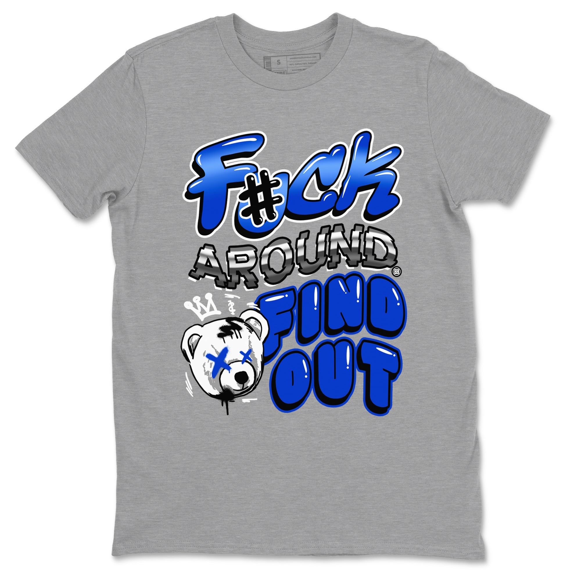 AJ12 Blueberry Blue shirts to match jordans Fuck Around And Find Out sneaker match tees Air Jordan 12 Blueberry Drip Gear Zone unisex cotton Heather Grey 2 crew neck shirts