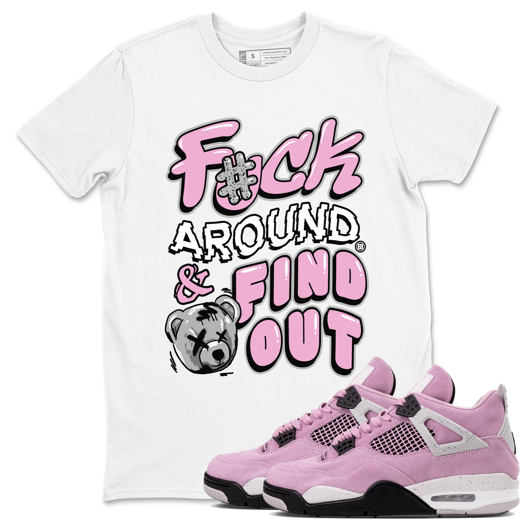4s Retro Orchid shirts to match jordans Fuck Around And Find Out sneaker match tees Air Jordan 4 WMNS Orchid match shoes to clothes Drip Gear Zone unisex cotton White 1 shirts