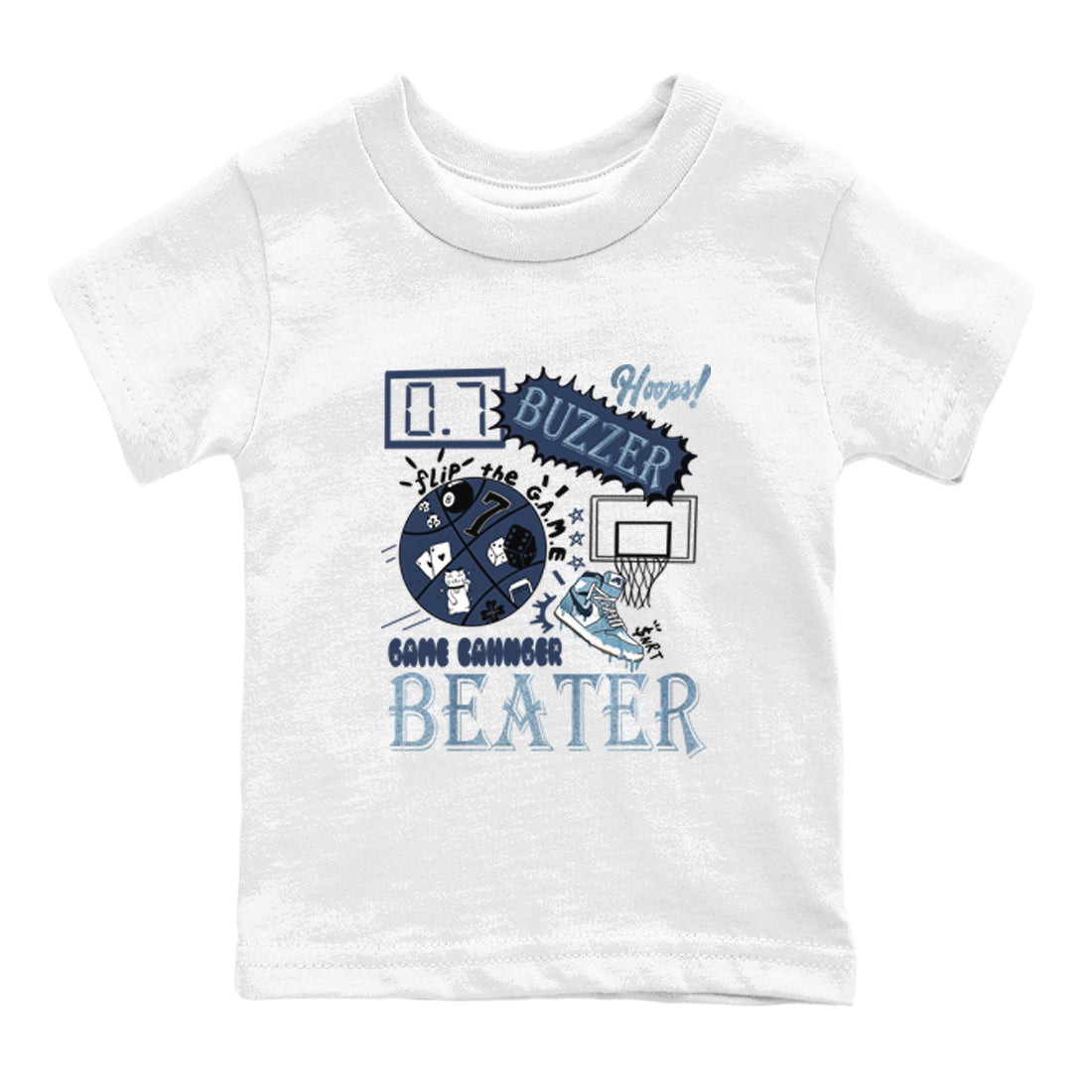 1s Denim shirts to match jordans Game Changer sneaker match tees Air Jordan 1 Denim Drip Gear Zone streetwear brand Baby and Youth White 2 cotton tee