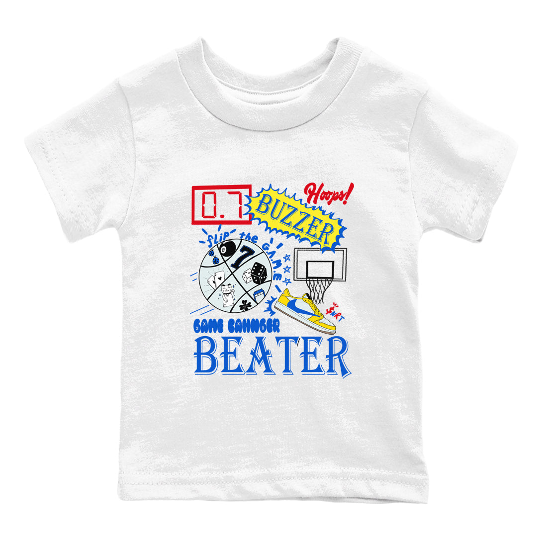 1s Travis Scott Canary shirt to match jordans Game Changer sneaker tees Air Jordan 1 Travis Scott Canary Drip Gear Zone baby toddler White 2 cotton Shirt