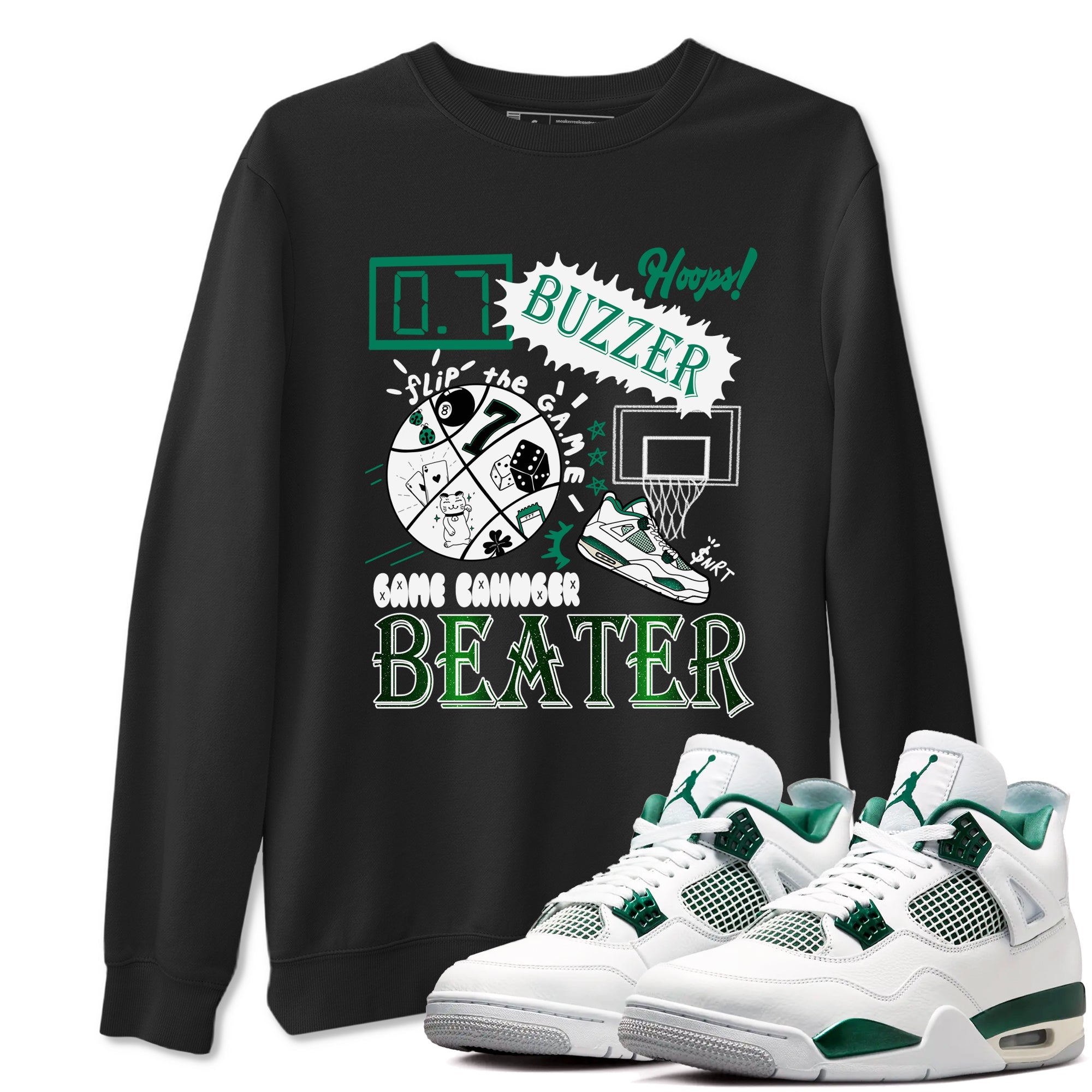 4s Oxidized Green shirts to match jordans Game Changer sneaker match tees Air Jordan 4 Oxidized Green Drip Gear Zone streetwear brand Black 1 unisex cotton tee