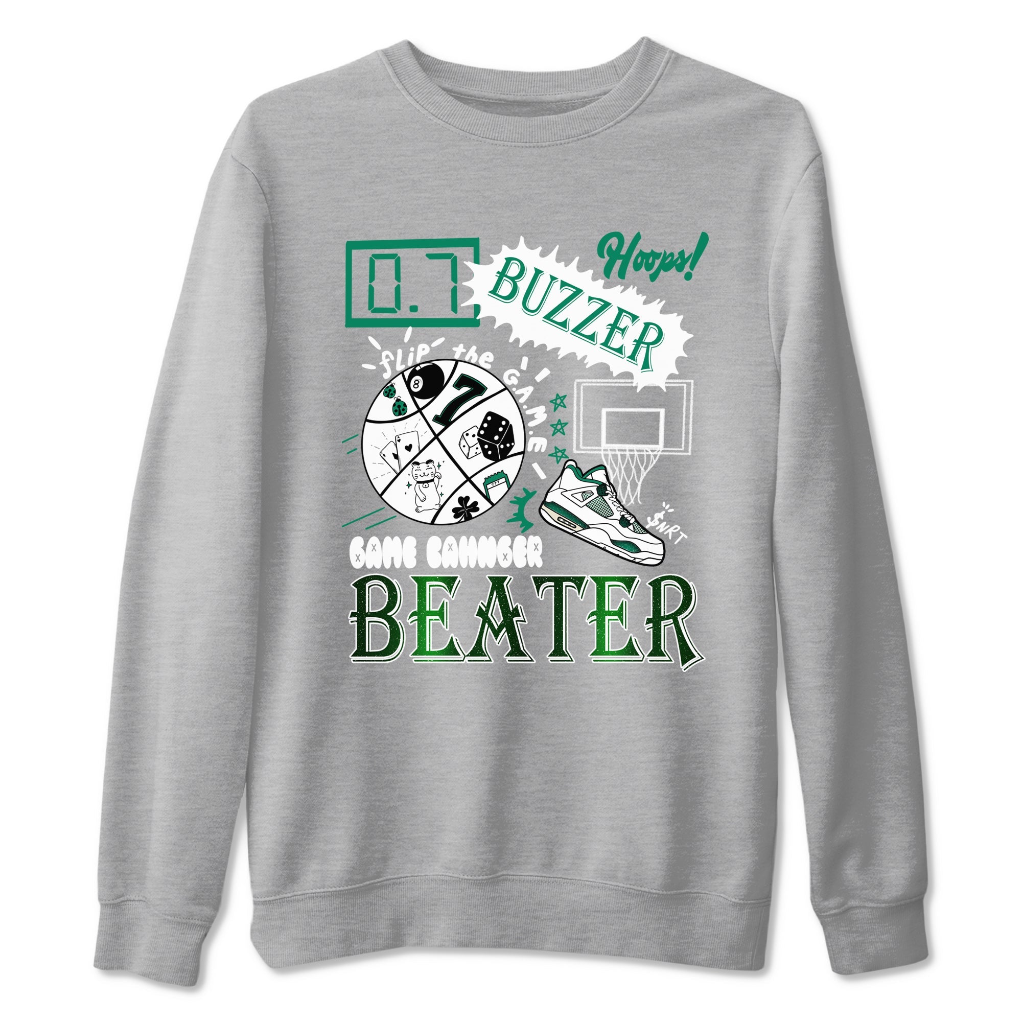 4s Oxidized Green shirts to match jordans Game Changer sneaker match tees Air Jordan 4 Oxidized Green Drip Gear Zone streetwear brand Heather Grey 2 unisex cotton tee