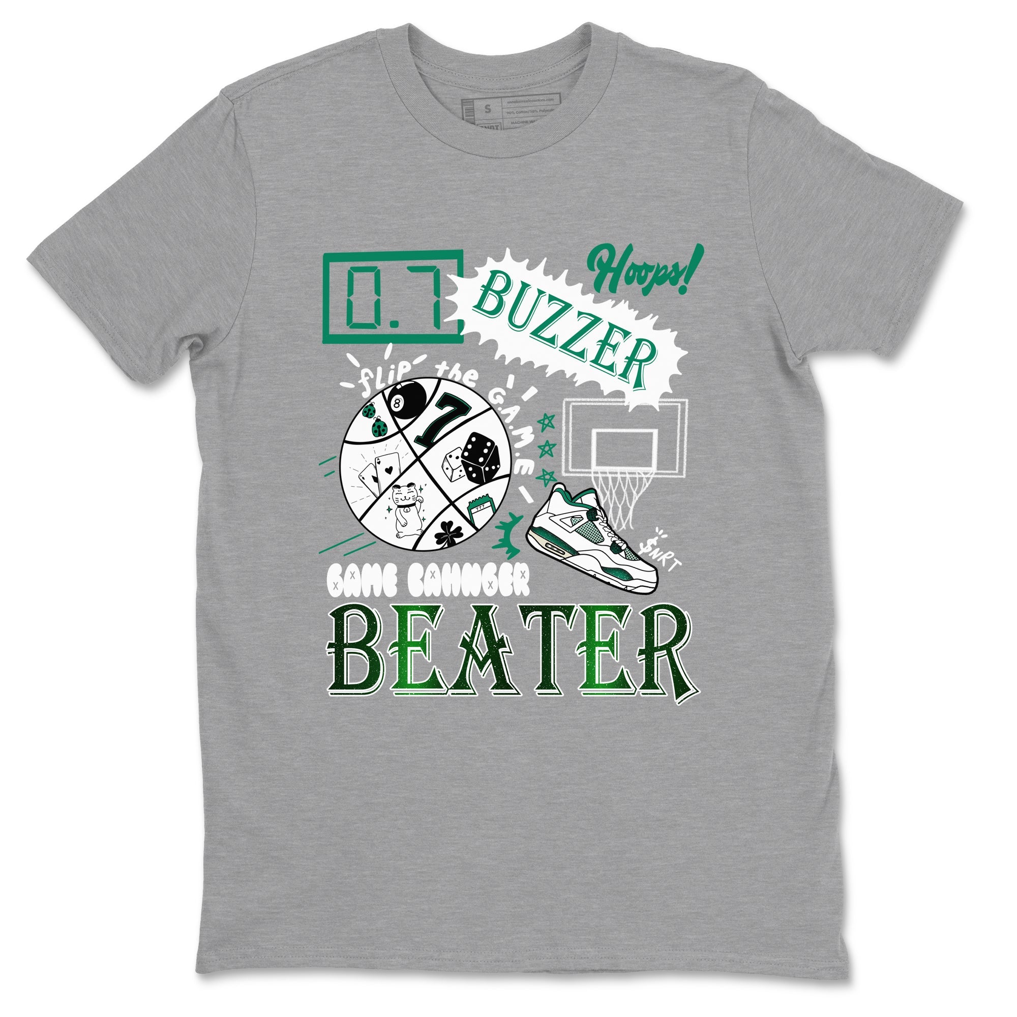 4s Oxidized Green shirts to match jordans Game Changer sneaker match tees Air Jordan 4 Oxidized Green Drip Gear Zone streetwear brand Heather Grey 2 unisex cotton tee
