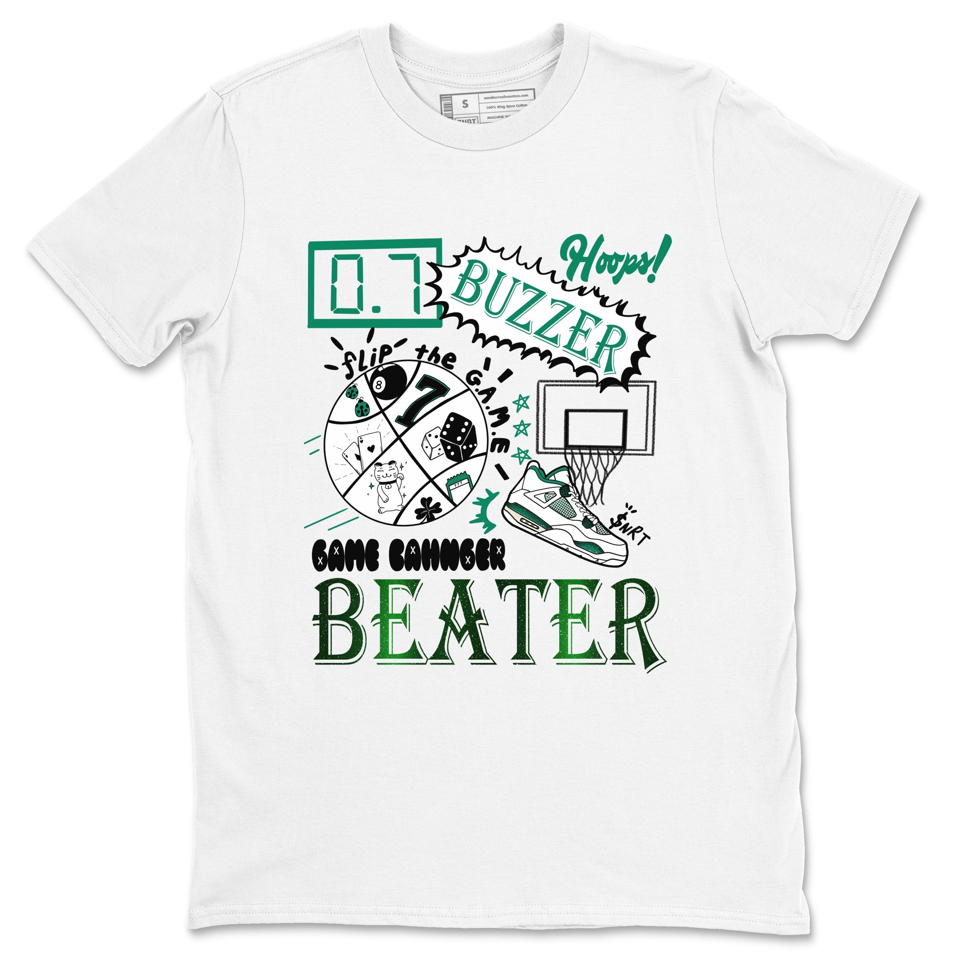 4s Oxidized Green shirts to match jordans Game Changer sneaker match tees Air Jordan 4 Oxidized Green Drip Gear Zone streetwear brand White 2 unisex cotton tee
