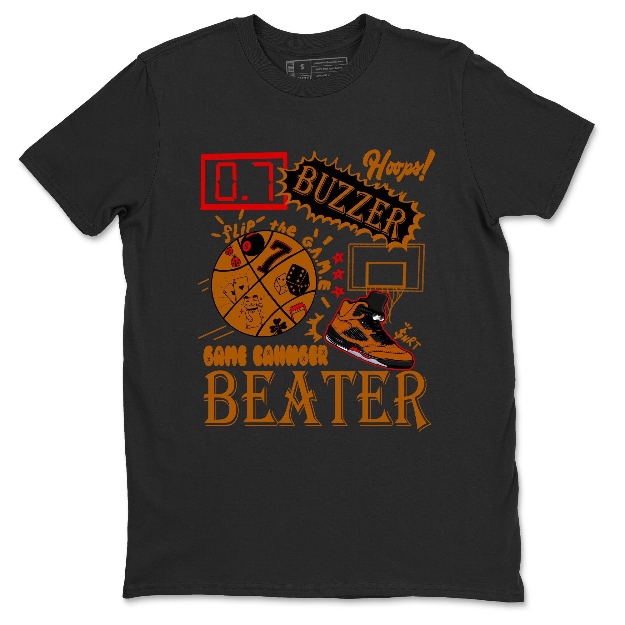 5s Archaeo Brown shirts to match jordans Game Changer sneaker match tees Air Jordan 5 Archaeo Brown match shoes to clothes Drip Gear Zone unisex cotton Black 2 shirts