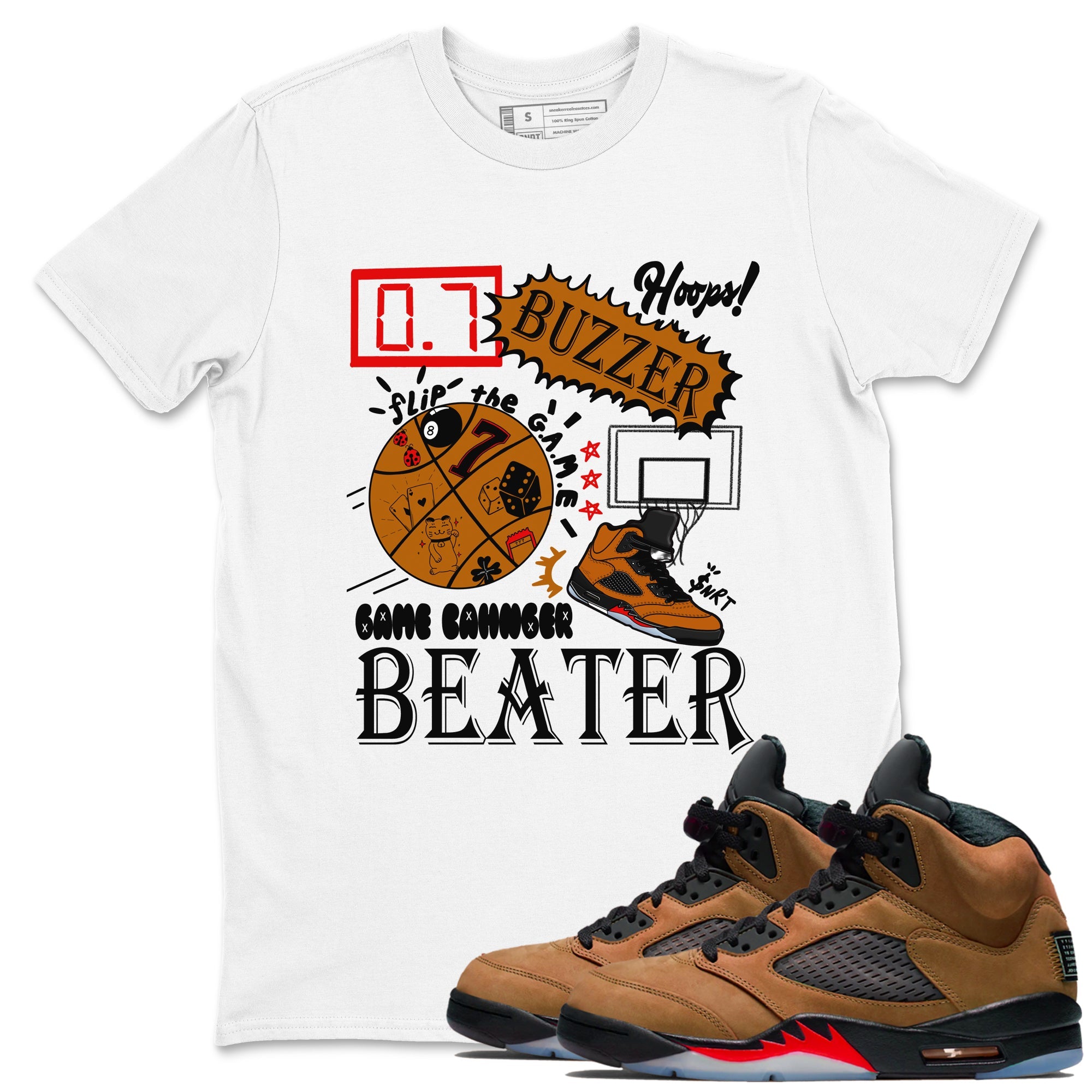 5s Archaeo Brown shirts to match jordans Game Changer sneaker match tees Air Jordan 5 Archaeo Brown match shoes to clothes Drip Gear Zone unisex cotton White 1 shirts