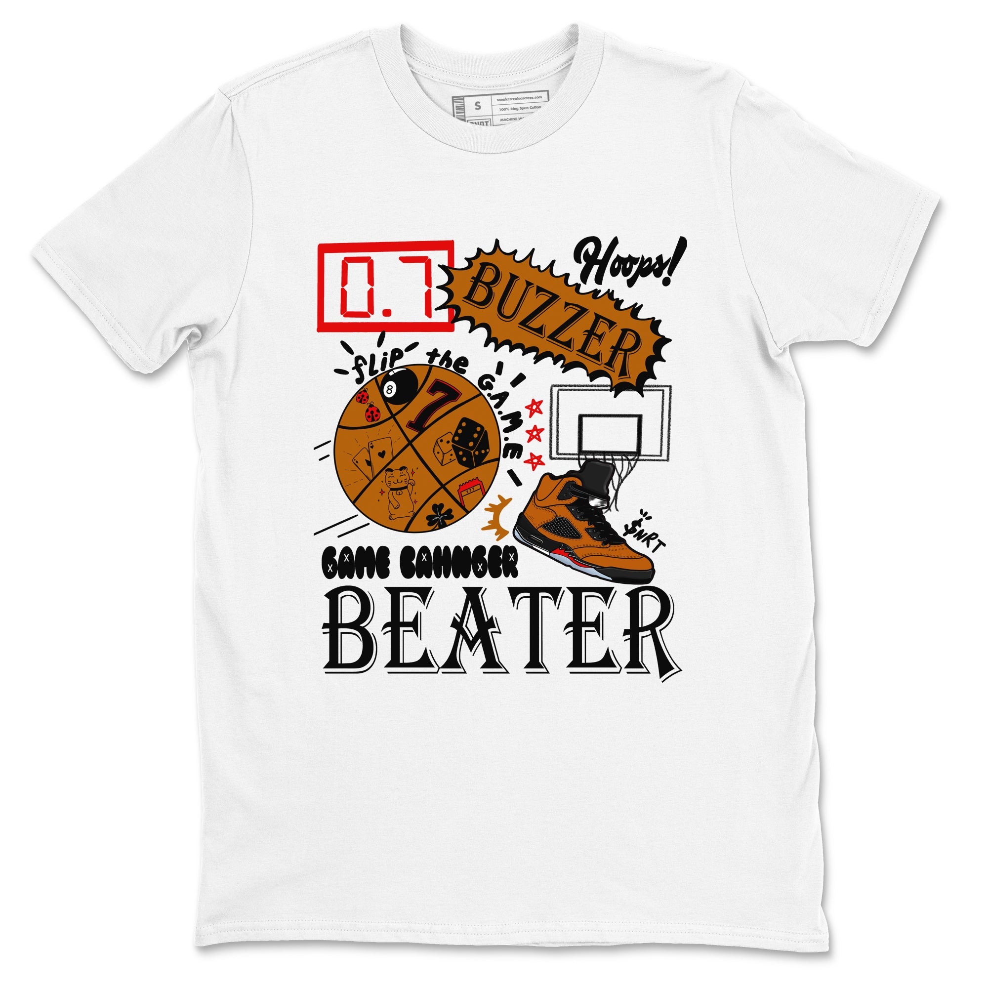 5s Archaeo Brown shirts to match jordans Game Changer sneaker match tees Air Jordan 5 Archaeo Brown match shoes to clothes Drip Gear Zone unisex cotton White 2 shirts