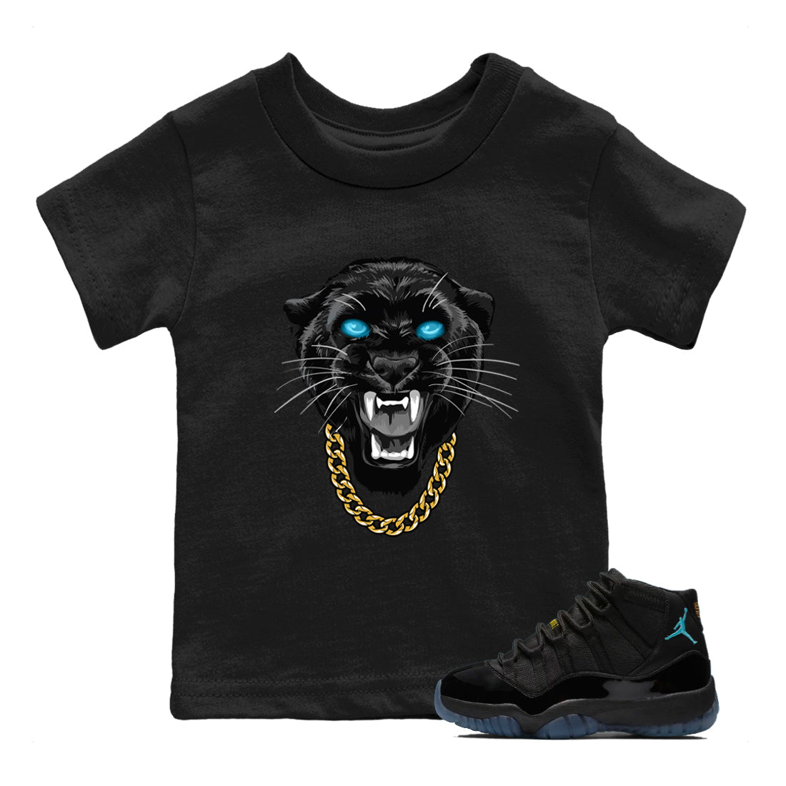Sneaker Threads  Sneaker Tees To Match Air Jordan 11 Retro Gamma  Gangster Black Cat Youth Graphic Tee Black 1. Perfect for Jordan releases 2025 colorways.